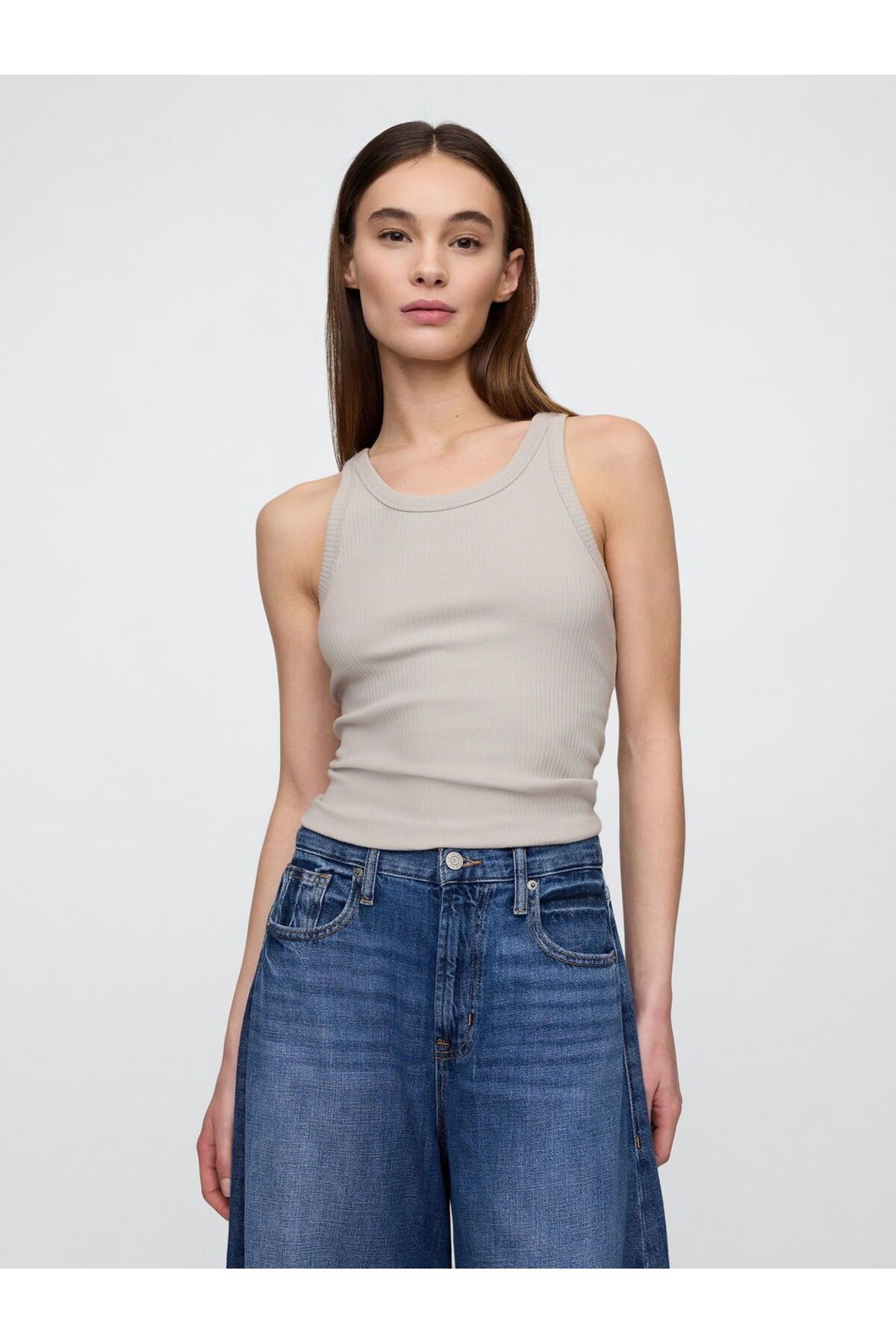 GAP Rib Scoop Tank Top