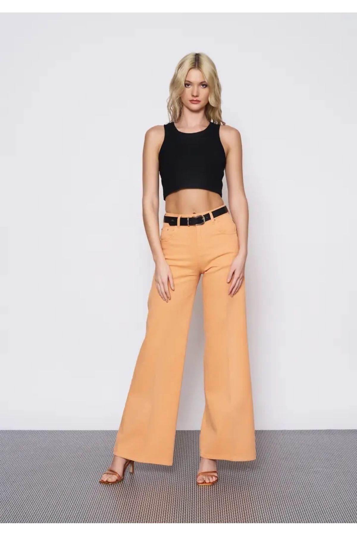 EUROFASHION Turuncu Lisa Denim Pantolon