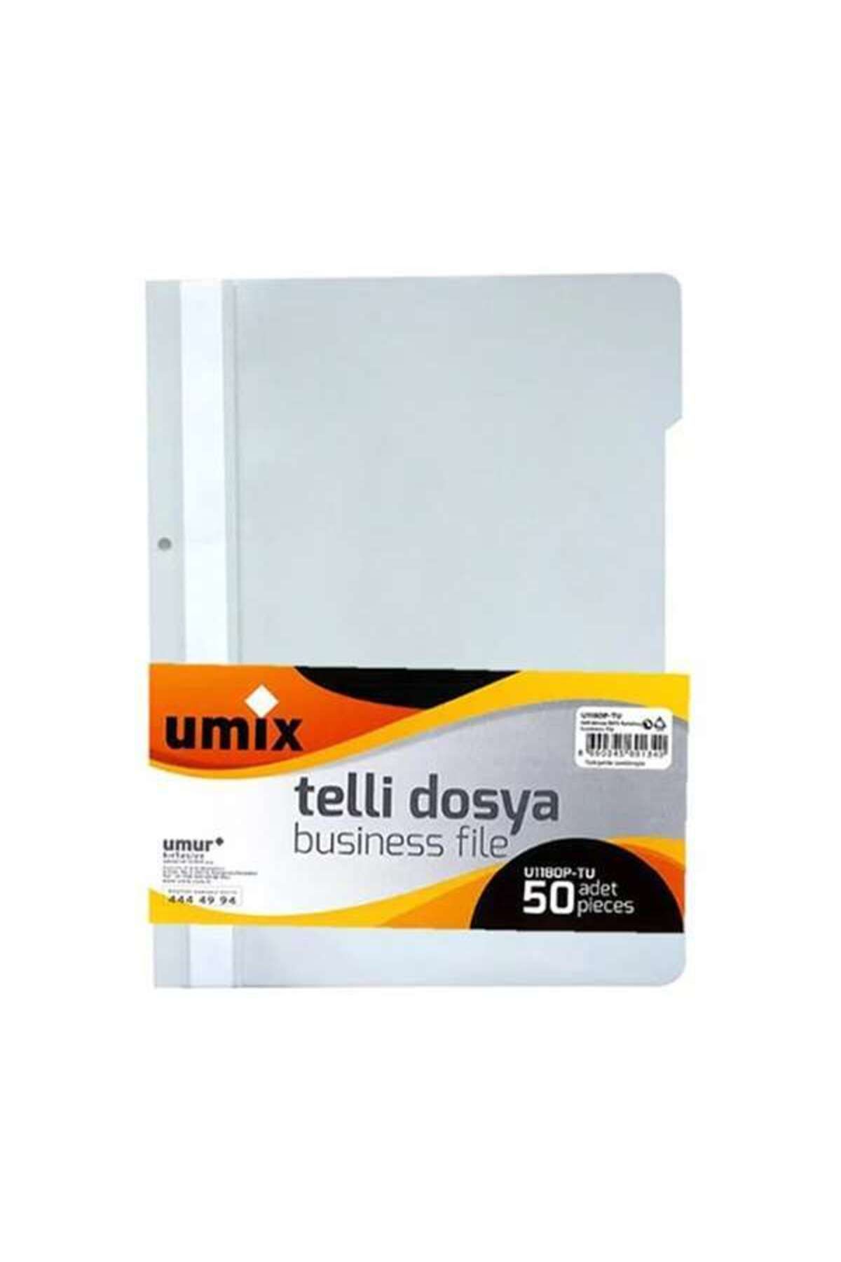 Umix Telli Dosya A4 Eco Beyaz 50'li Paket