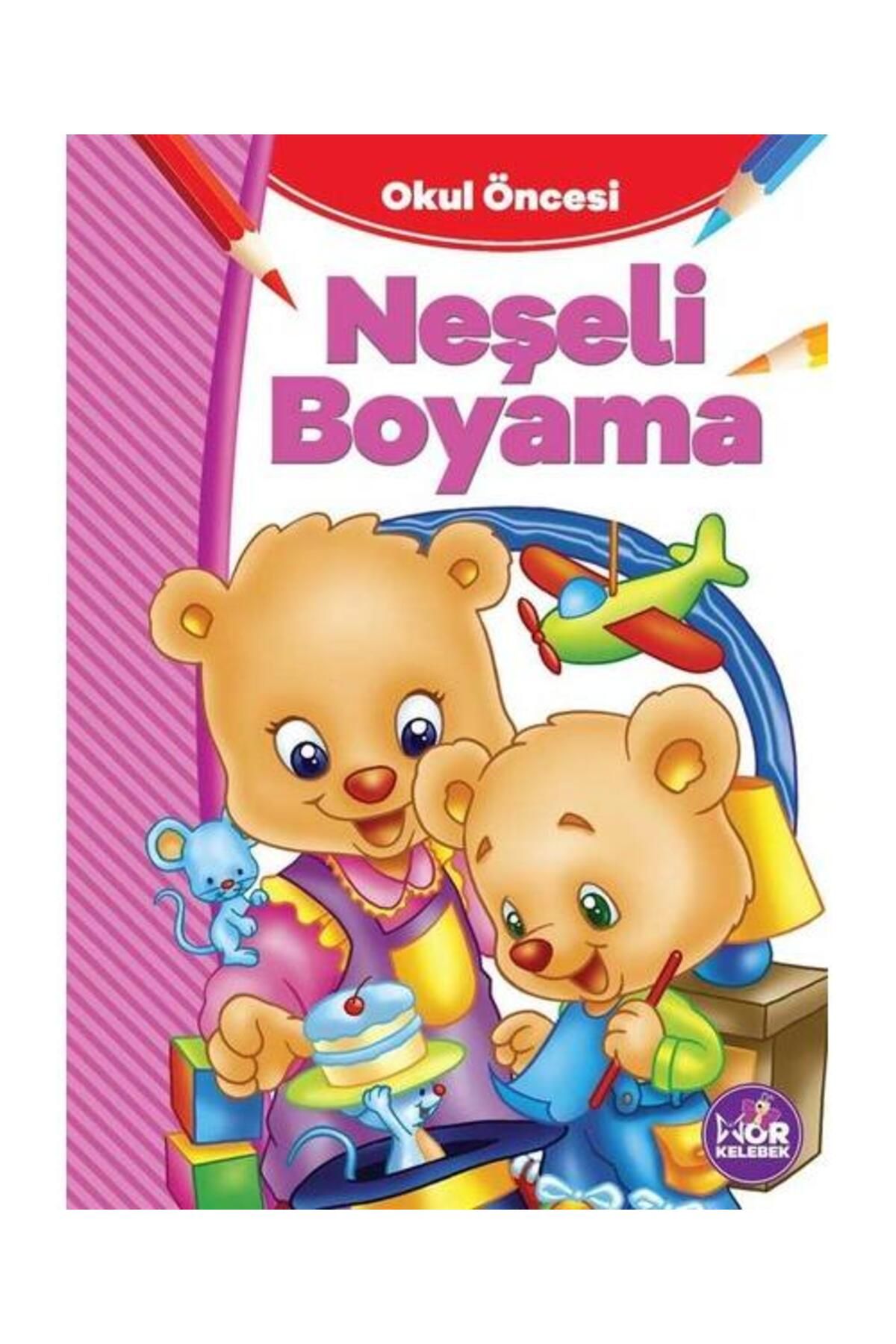 Mor kelebek Okul Öncesi Neşeli Boyama