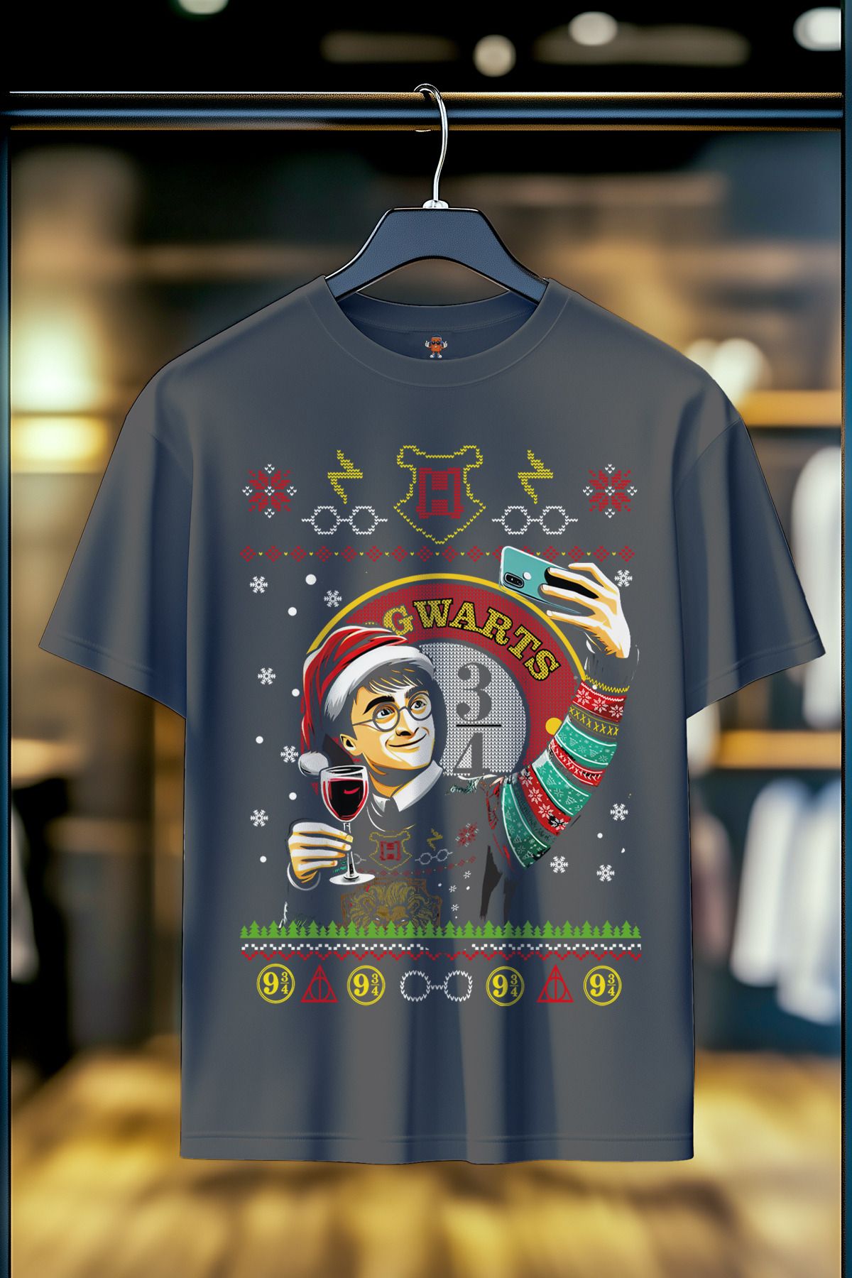 BookOrBook Harry Potter Hogwarts %100 Pamuk Premium Kalite T-Shirt