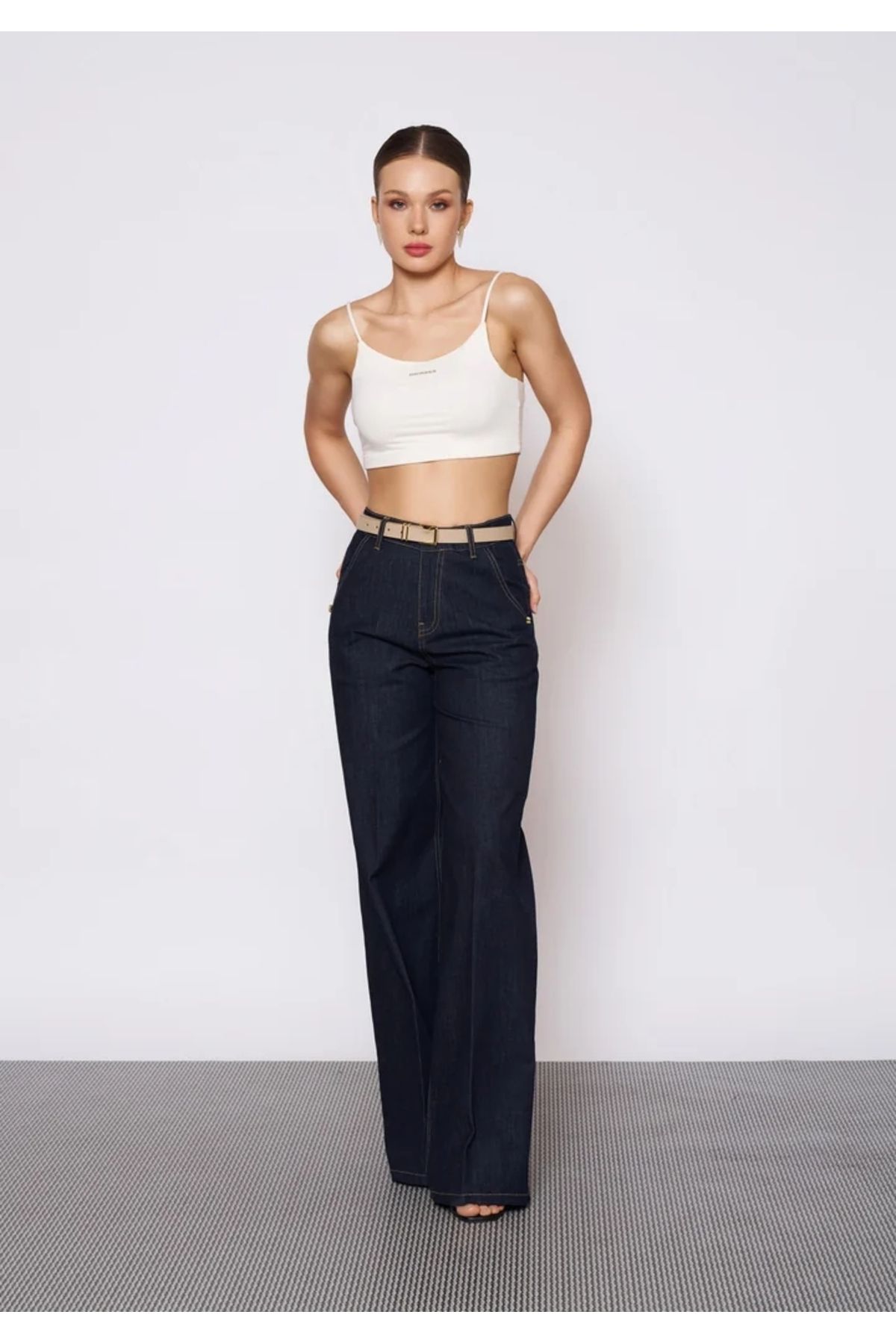 EUROFASHION Rins Lisa Sarı Dikişli Jean