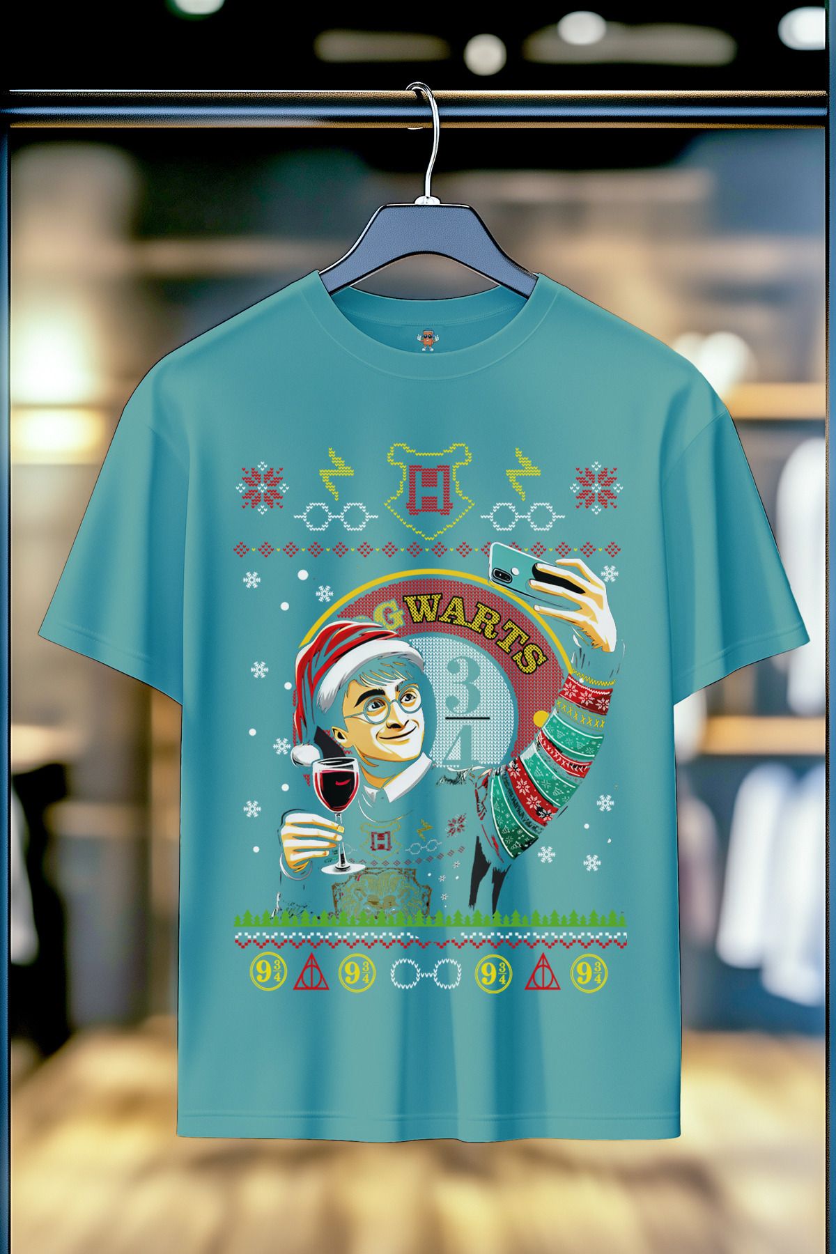 BookOrBook Harry Potter Hogwarts %100 Pamuk Premium Kalite T-Shirt