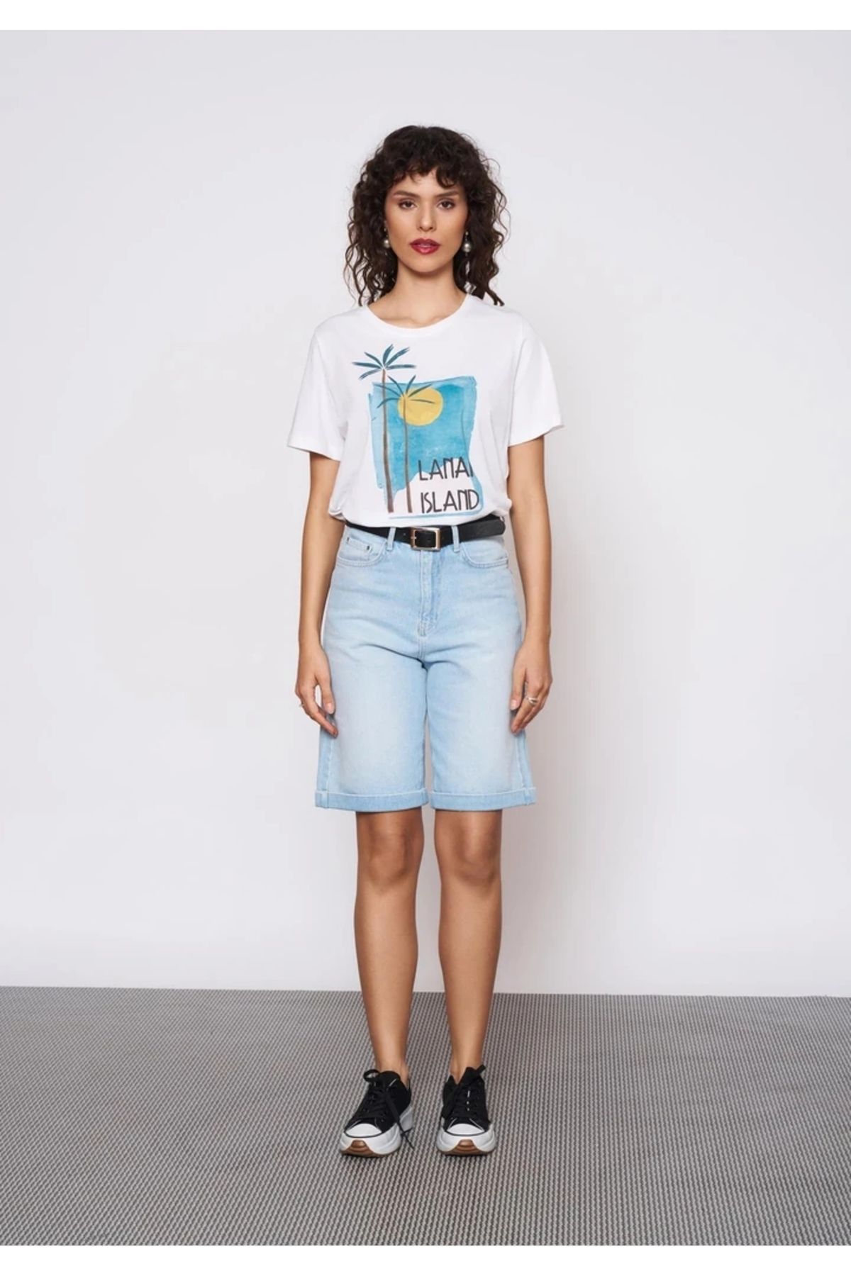 EUROFASHION Mavi Jean Şort