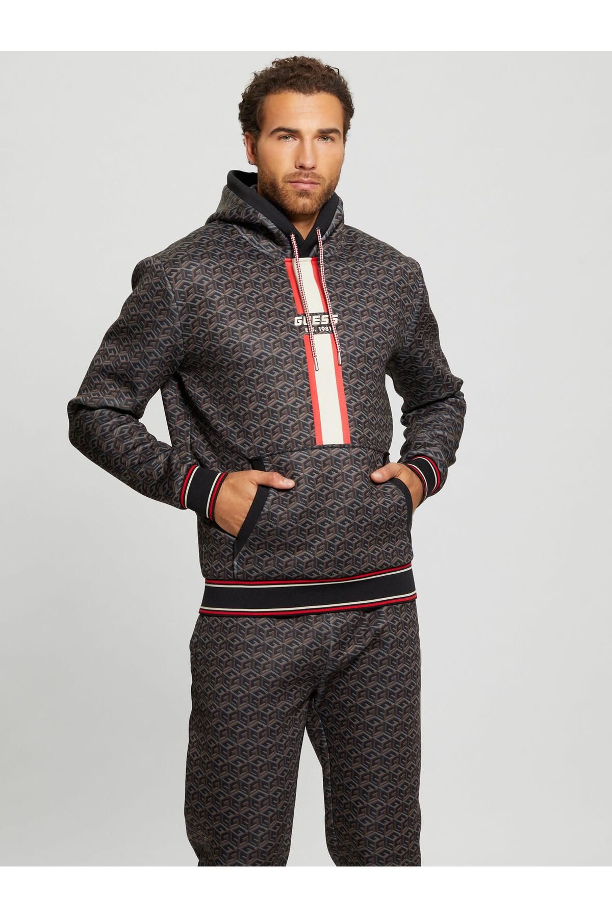 Guess Rolph Erkek Aktif Sweatshirt