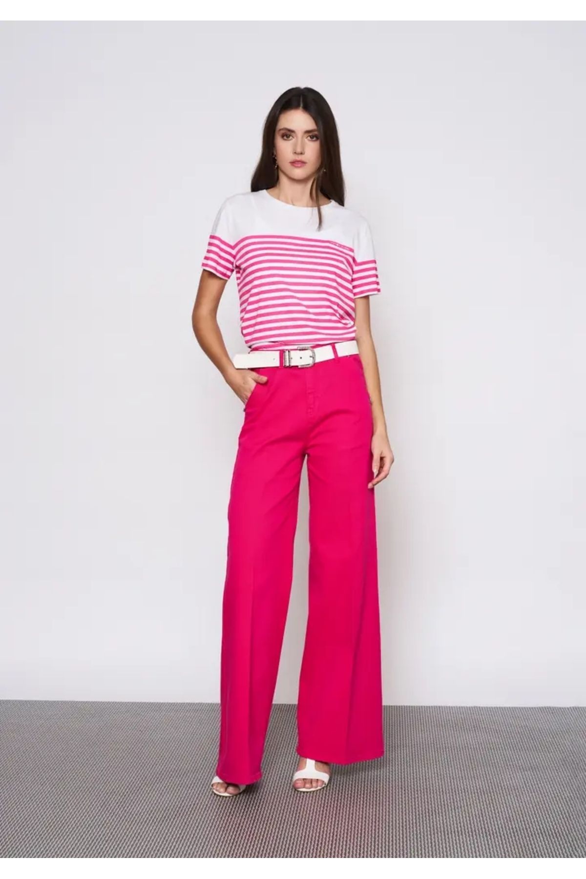 EUROFASHION Fuşya Lisa Denim Pantolon