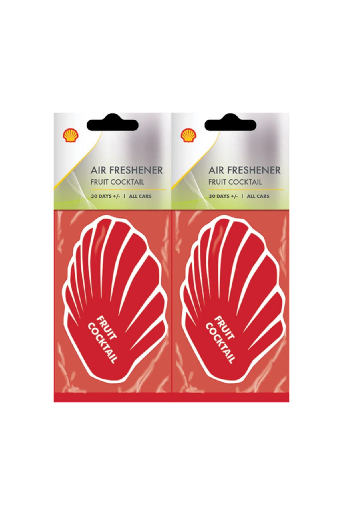 BBS MARKET SHELL Air Freshener Fruit Cocktail 2’li Set – Meyve Kokteyli Aromalı Oto Kokusu