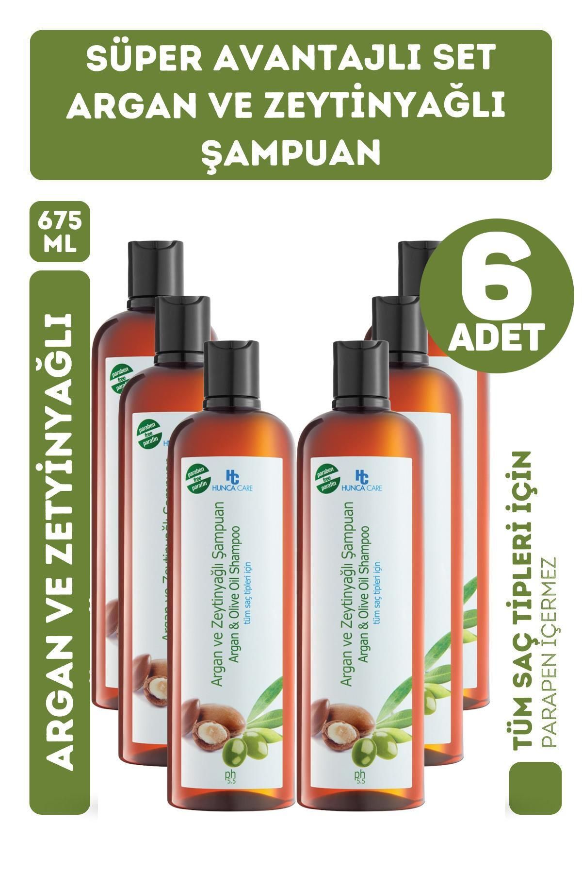 Seddar Collection Hunca Care Argan ve Zeytinyağlı Saç Şampuanı 700 ml 6 Adet