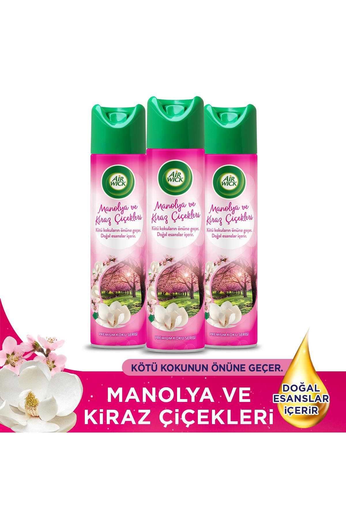 Air Wick Aerosol Kiraz Çiçekleri 3x300 ml