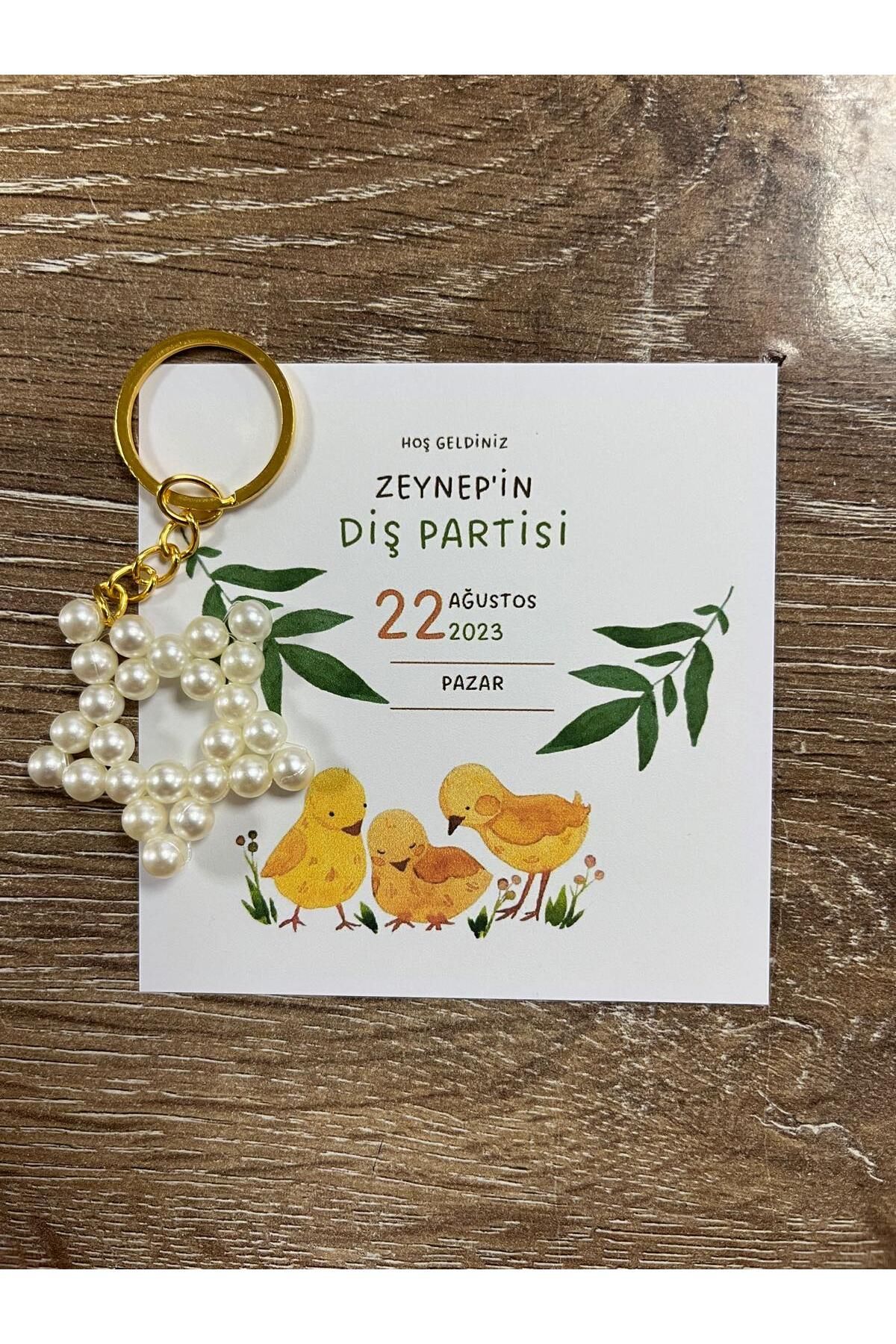 HEN GSM kisisellestirilebilir kart 15 adet inci yıldız anahtarlık nikah düğün kına nişan sünnet hafizlik
