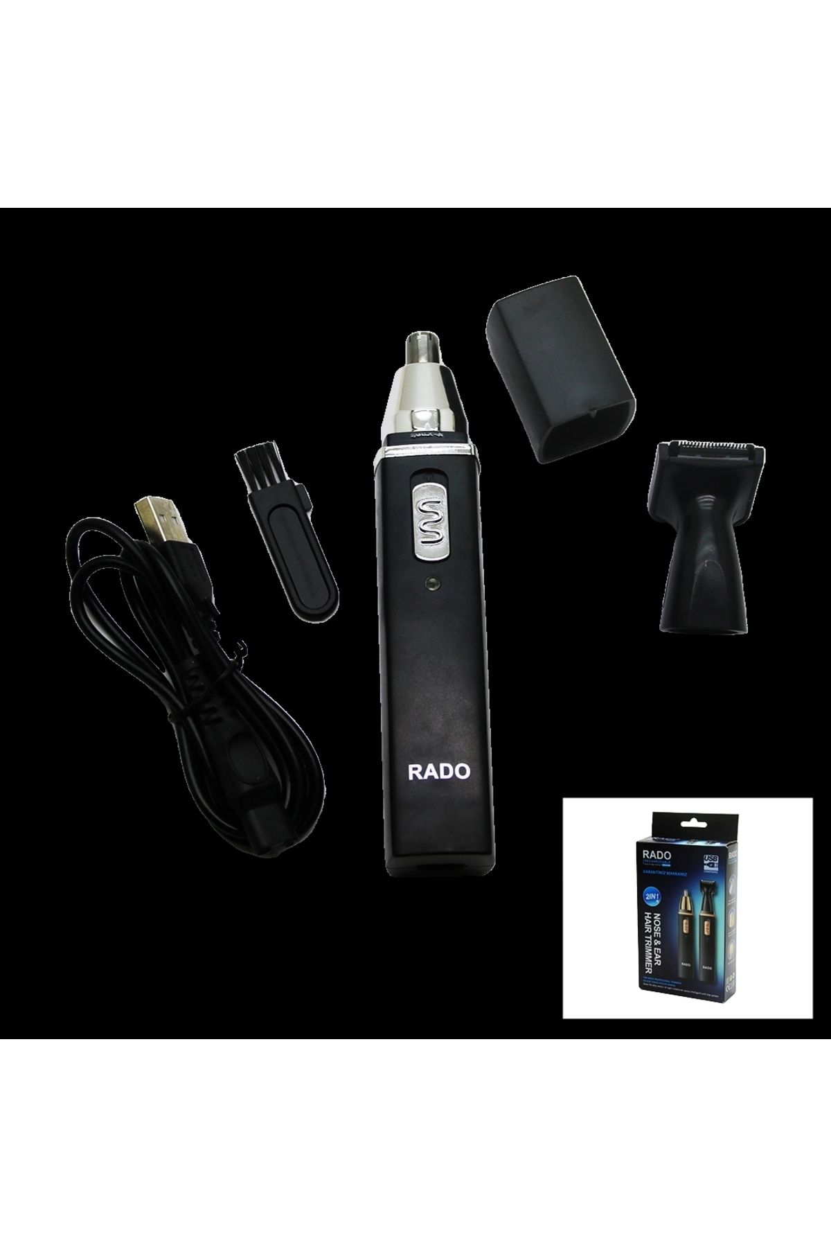 İnnMerry 2IN1 BURUN - KULAK KIL ALMA - ENSE ÇİZİM USB SARJLI TRAŞ MAKİNESİ RD-3138 (5047)