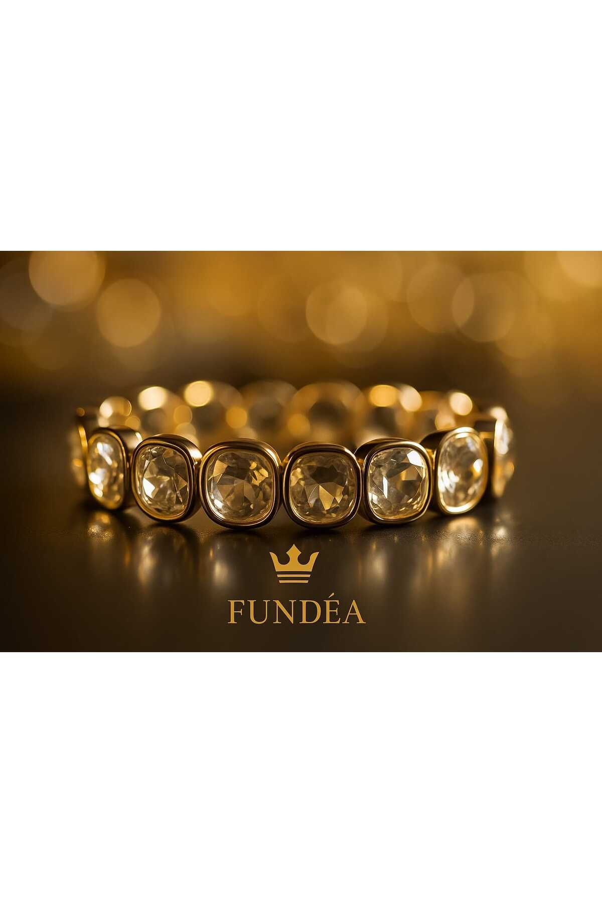 Fundéa Jewelry Seri NO:66 Bileklik Full Zirkon Parlak Taş