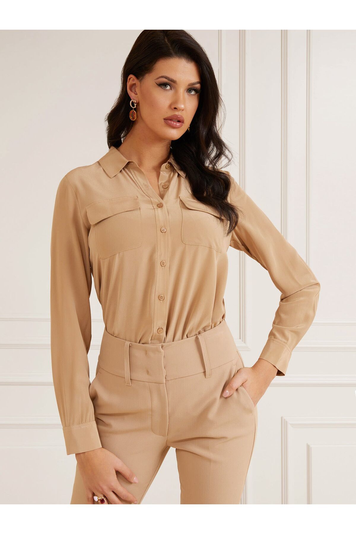Guess The Essence Kadın Tailored Fit Gömlek