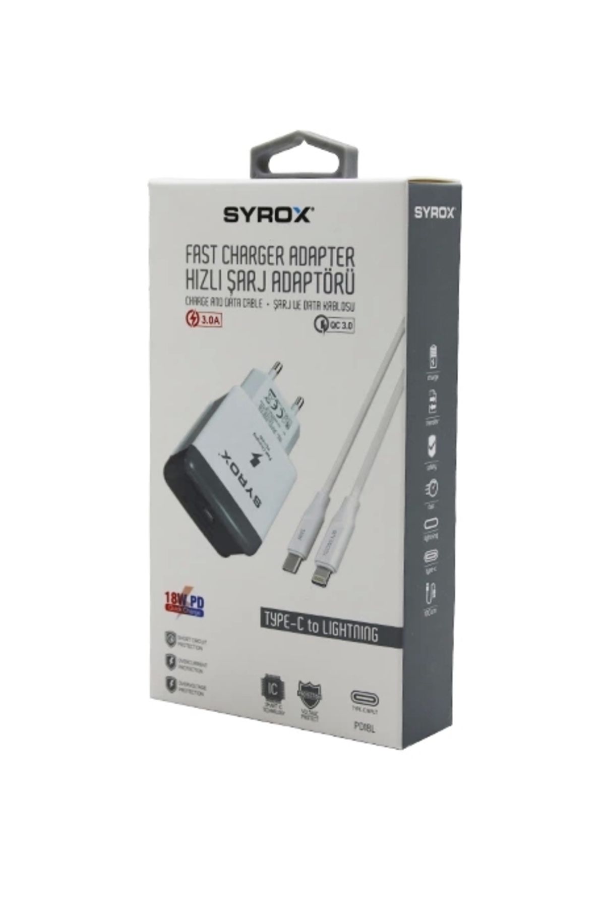 İnnMerry İPHONE TYPE-C TO LIGHTNING HIZLI EV ŞARJ SETİ 3.0A 18W PD (5047)
