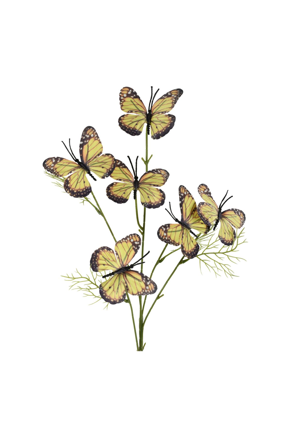 Leona Dekoratif Ürünler BUTTERFLY YAPAY CICEK SARI