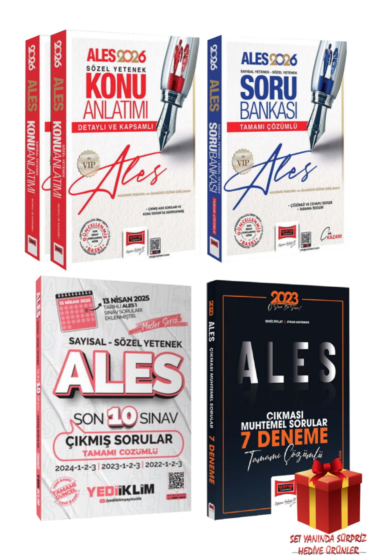 Yargı Yayınları 2025 ALES Yargı Konu Anlatımı+ Soru Bankası+ Son 10 Sınav Çıkmış Sorular+ Çıkması Muhtemel 7 Deneme