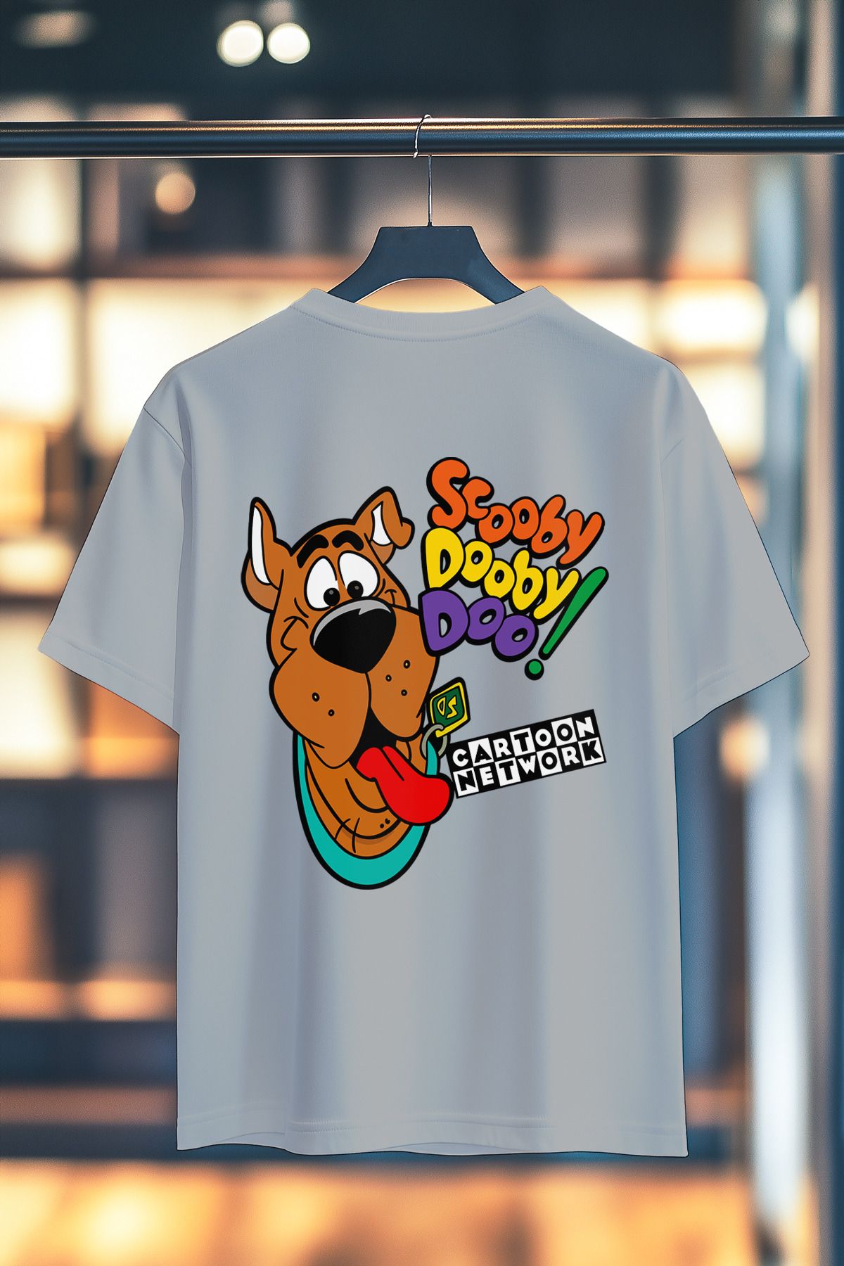 BookOrBook Scooby Doo Sırt Baskılı %100 Pamuk Yetişkin Premium T-Shirt
