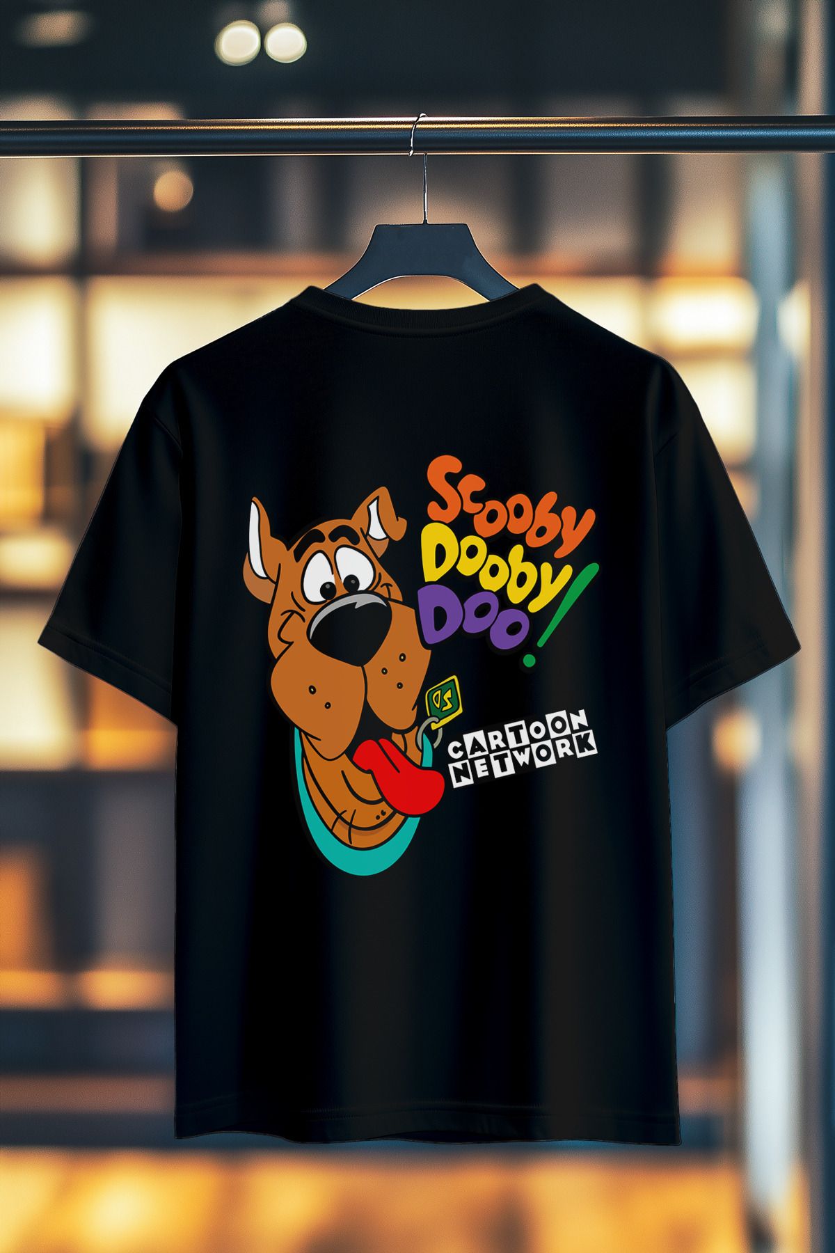 BookOrBook Scooby Doo Sırt Baskılı %100 Pamuk Yetişkin Premium T-Shirt
