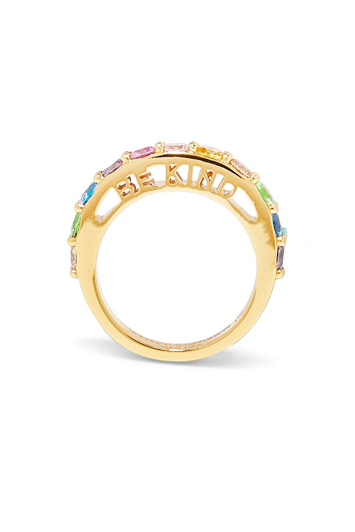 Kurt Geiger Be Kind Band Yüzük, Multicolor Kristalli