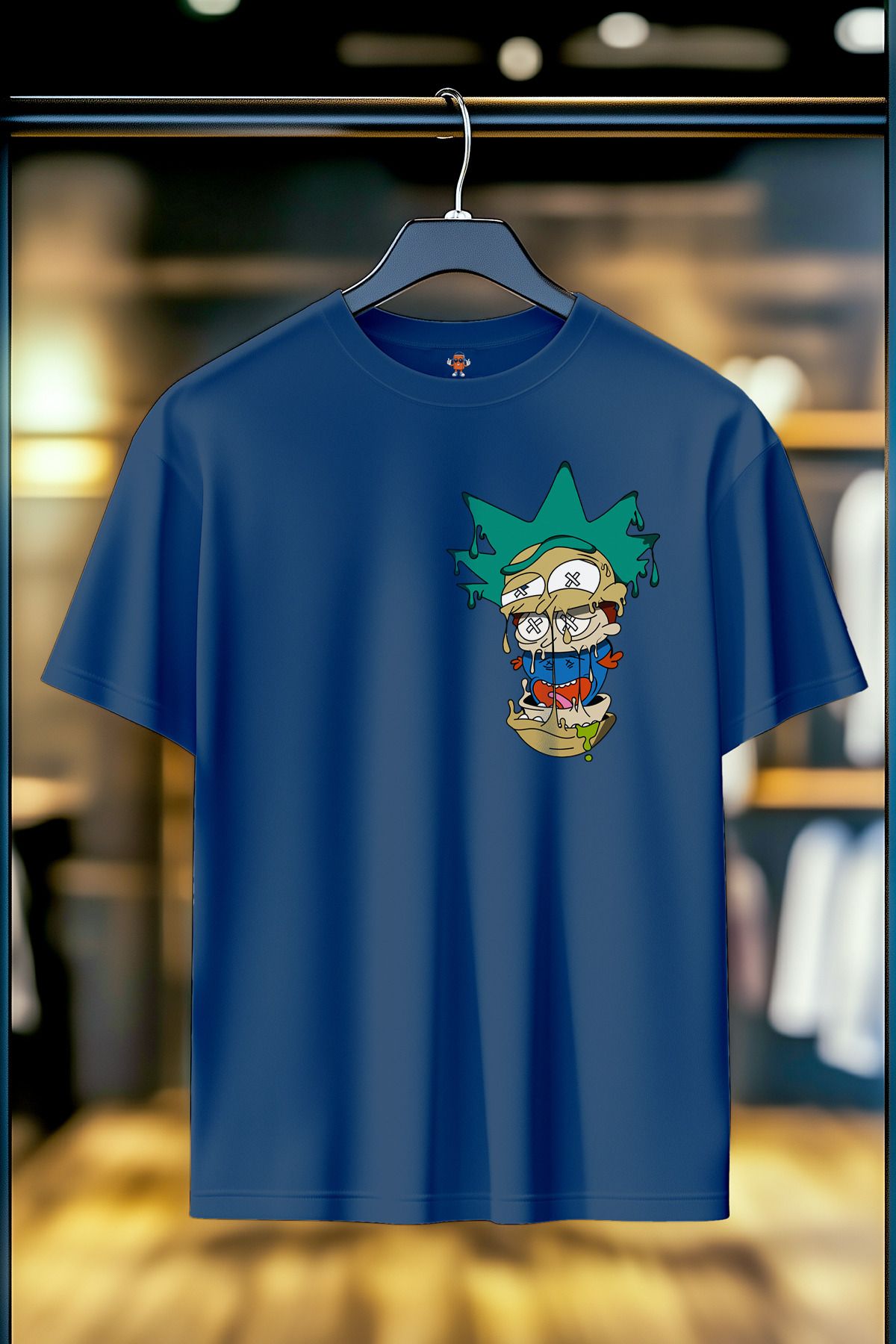 BookOrBook Rick and Morty %100 Pamuk Premium Kalite Sırt Baskılı T-Shirt