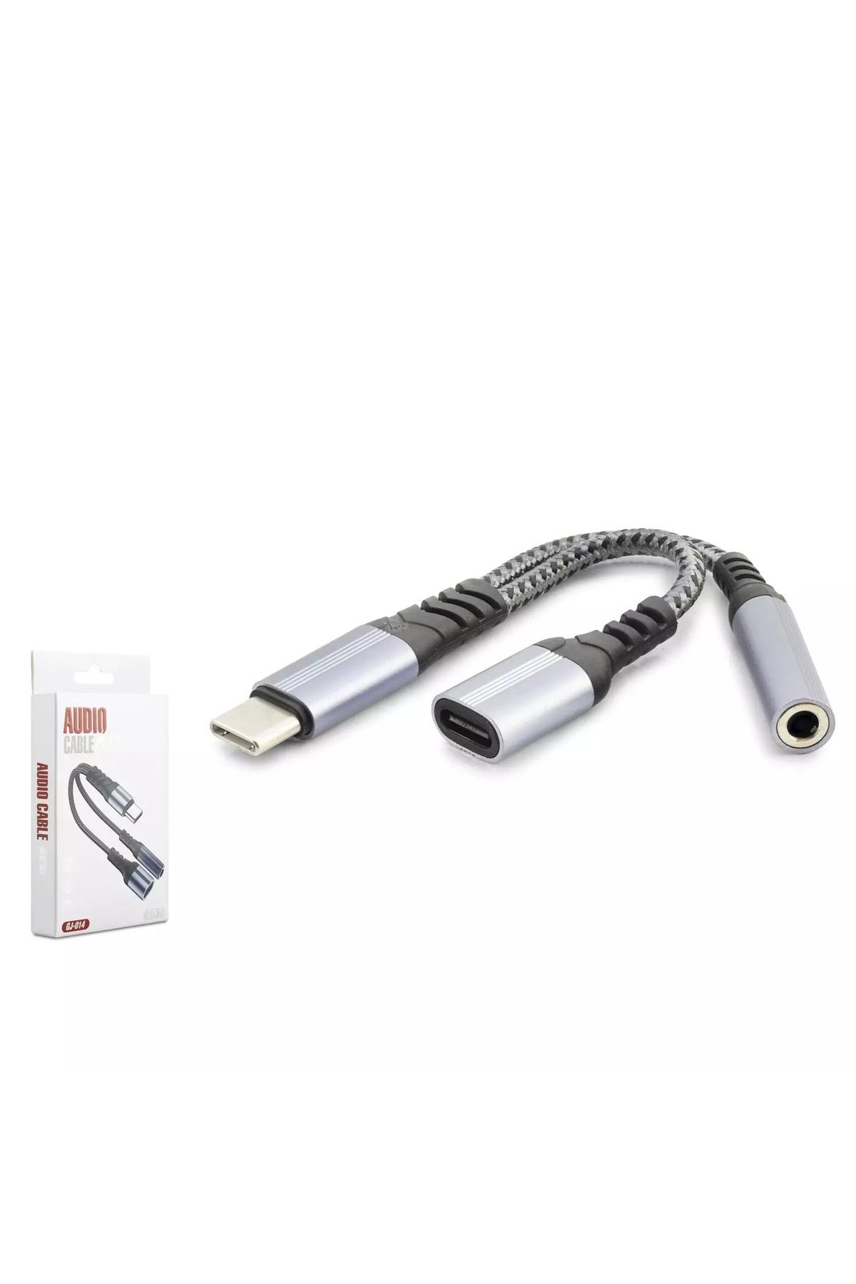 HADRON GJ-014 TYPE-C TO TYPE-C + 3.5MM F KABLO AUDIO