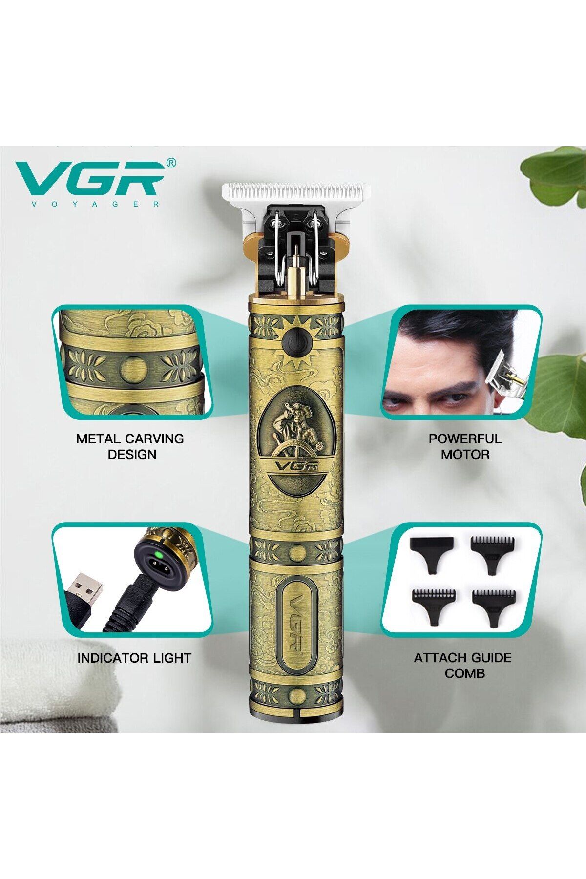 Emperium T-bıçak Komple Vücut Kılı Tıraş Saç Ense Sakal Çizim Lazer Epilasyon Öncesi Tıraş Makinesi (5122)