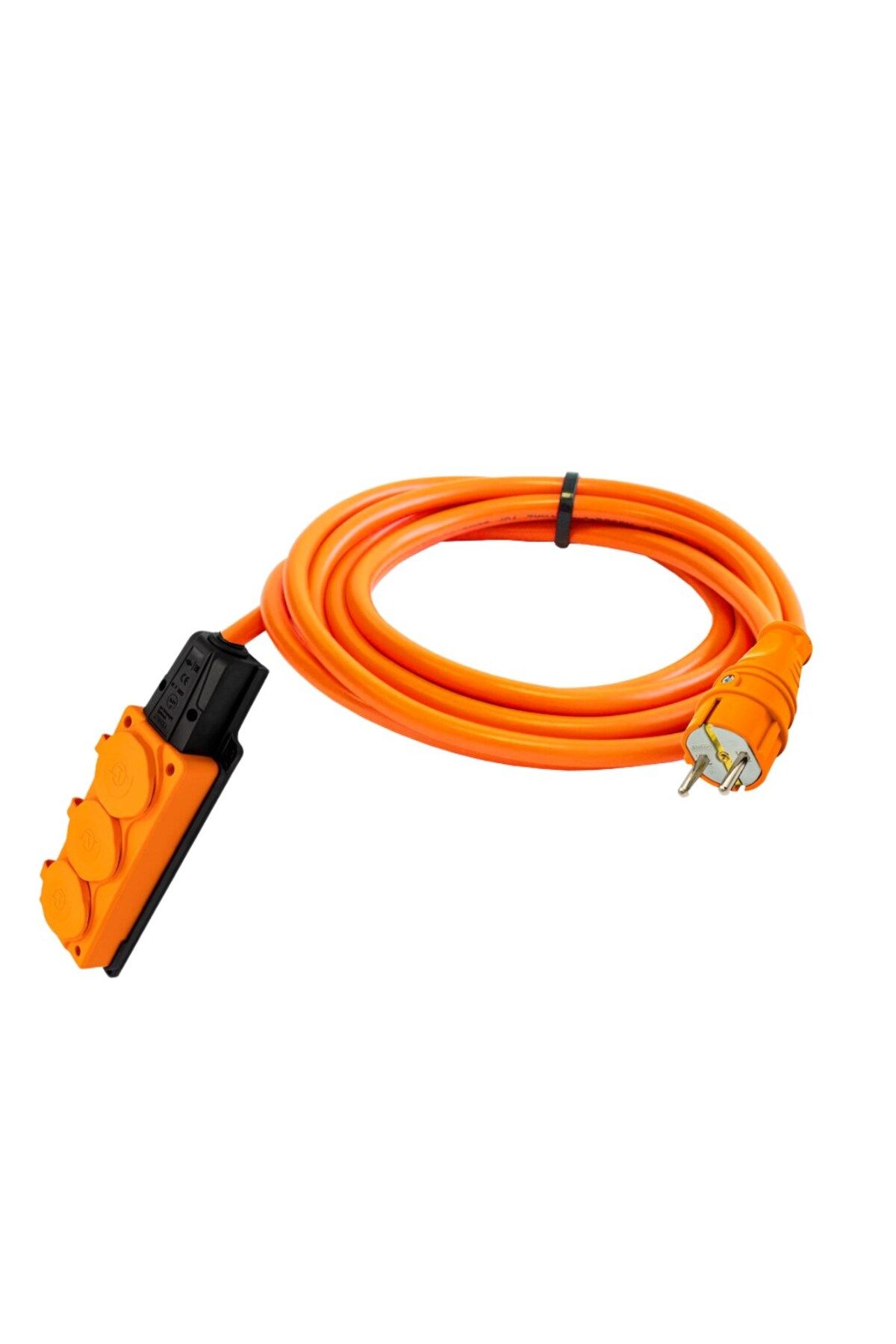 Huzur Elektrik 3x2,5 Pur Kablo 3mt + 3'lü Kauçuk Grup Priz + Fiş Monofaze