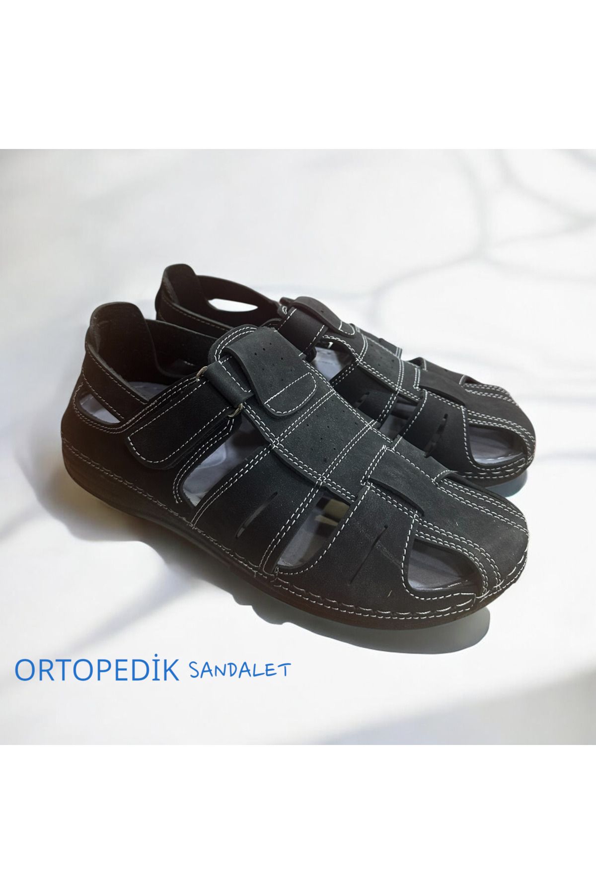 Cozi company Önü Kapalı Erkek Ortopedik Rahat Hafif Outdoor Sandalet