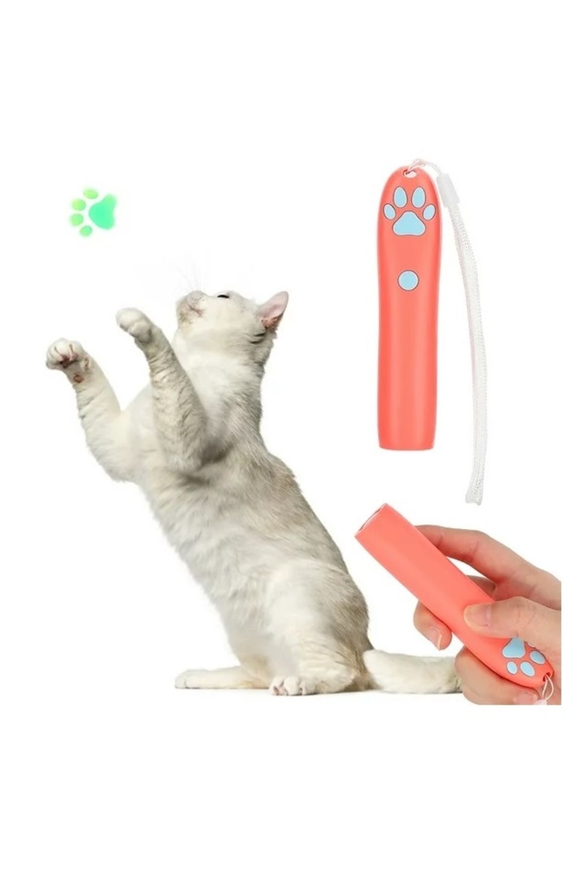 Universal-Toy with LED light that projects an animal paw for cats, for training 3