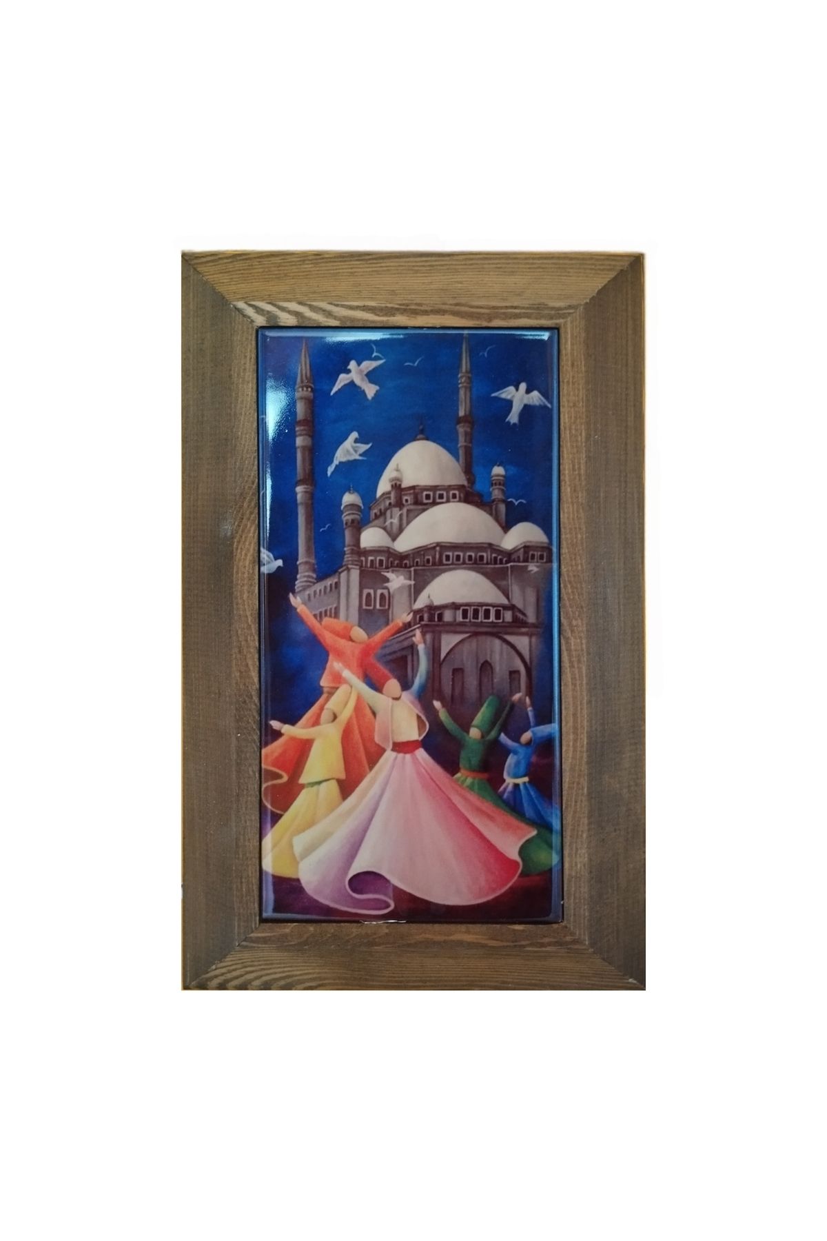 Ats Art Ahşap Çerçeveli Duvar Dekoru 25×15 cm Semazen