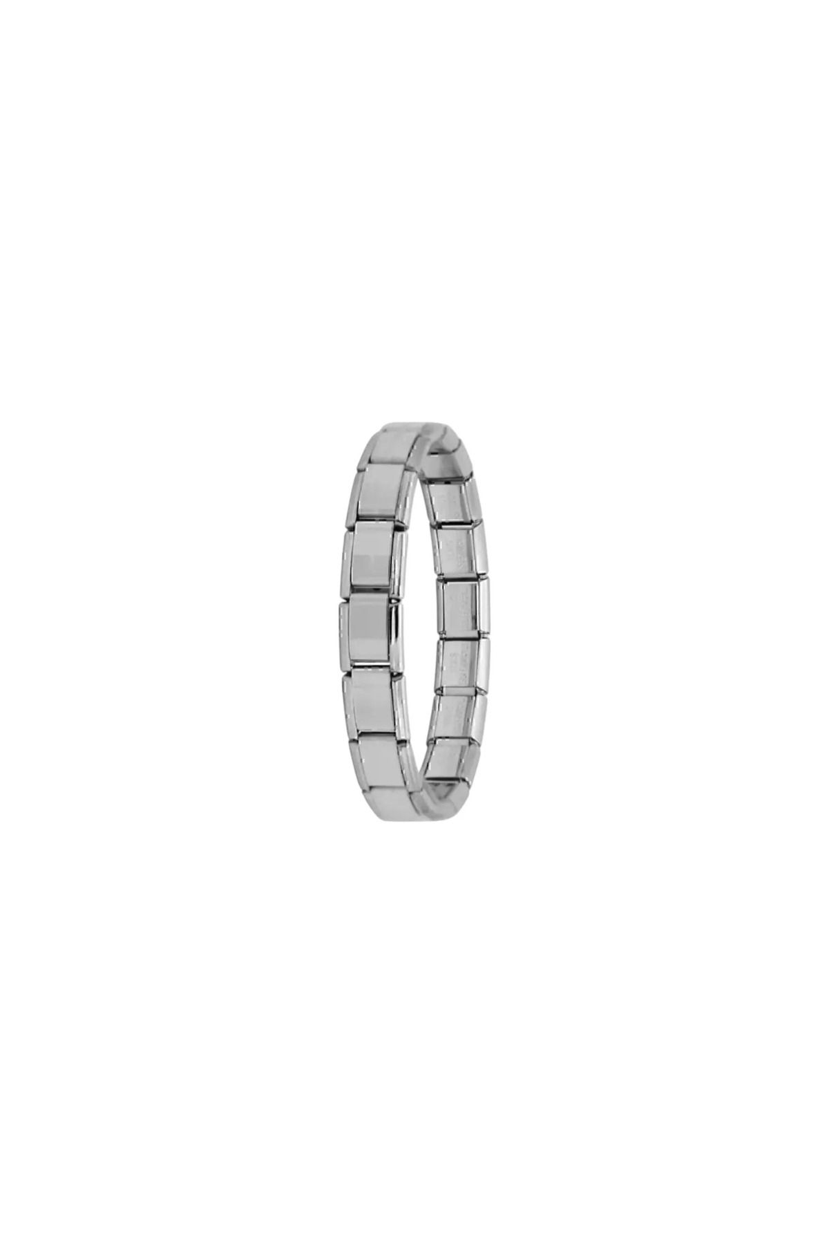 hermesshealing 18 Parça Gümüş Renk Unisex Nomi Charm Bileklik – Enerji Dostu Çelik Tasarım (Yazısız)