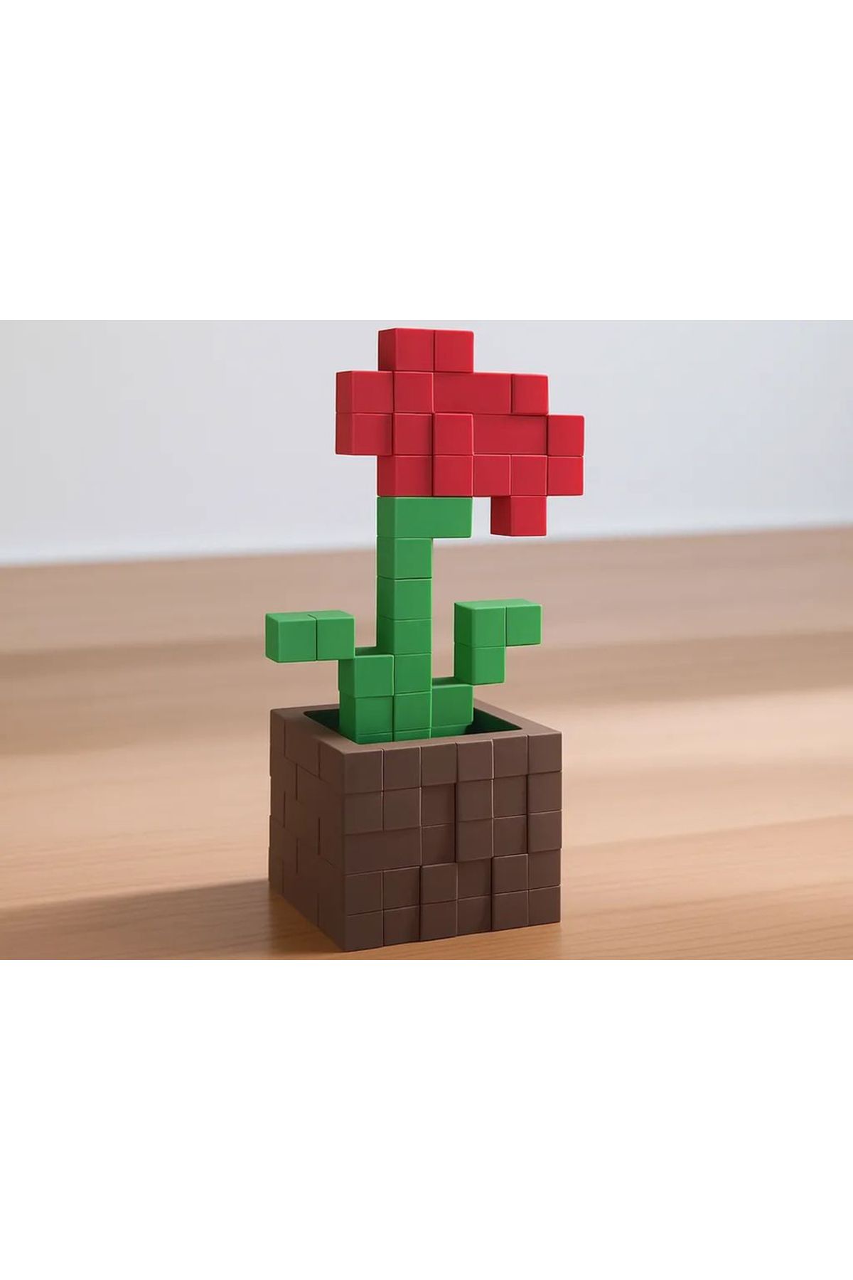 3D Stuff minecraft kırmızı çiçek - plastik