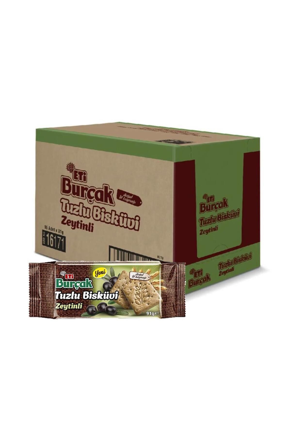 Eti Burçak Tuzlu Bisküvi Zeytinli 91 G X 18 Adet