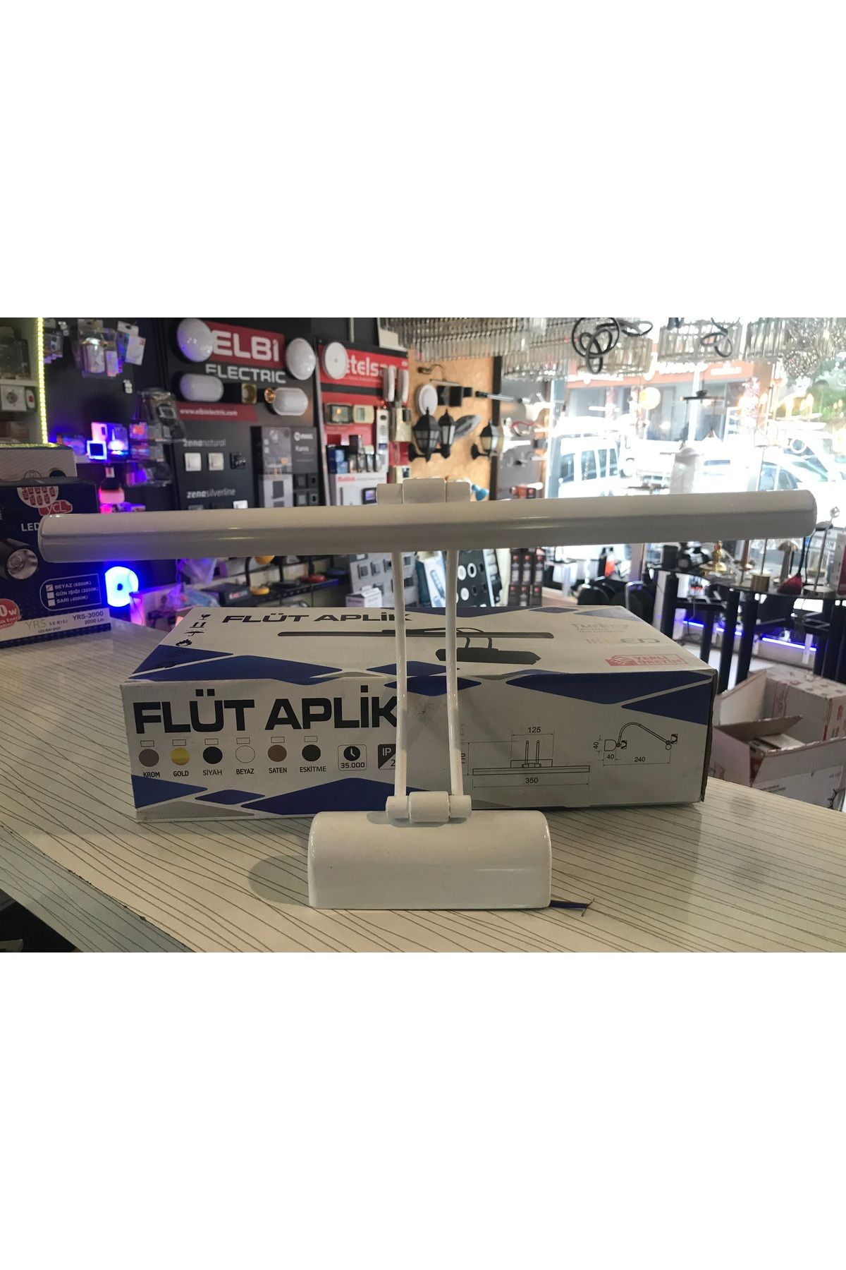 Elif Flüt Led Apli̇k Beyaz Kasa 3200 K Günişiği Tablo Apli̇ği̇ 35 Cm