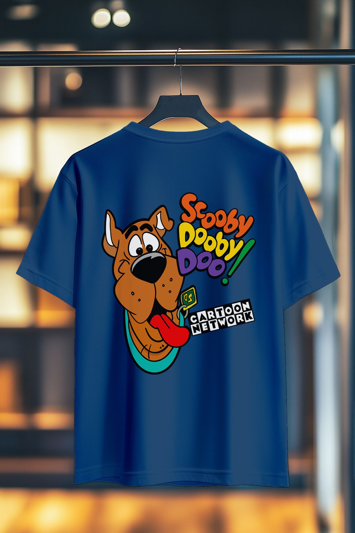 BookOrBook Scooby Doo Sırt Baskılı %100 Pamuk Yetişkin Premium T-Shirt