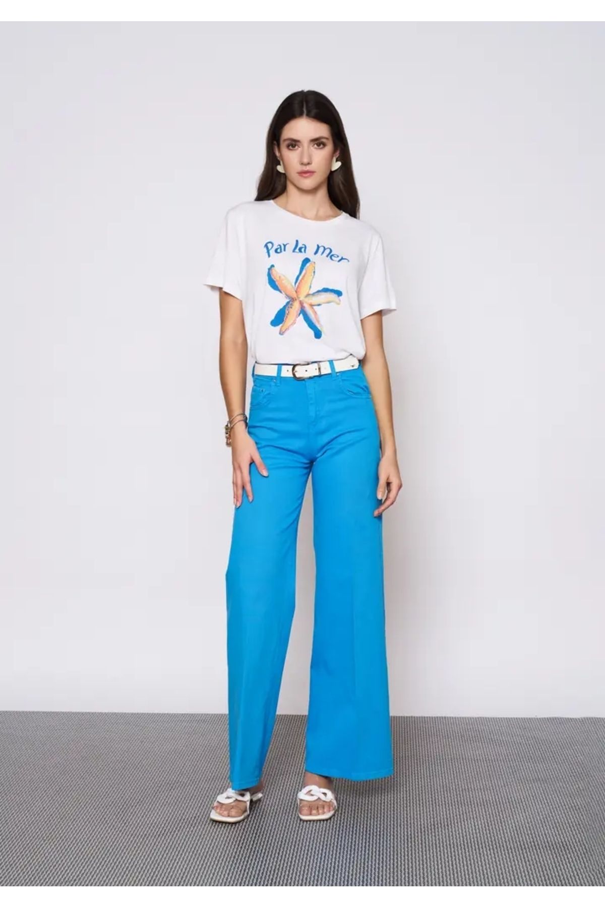 EUROFASHION Tranquil Mavi Lisa Denim Pantolon