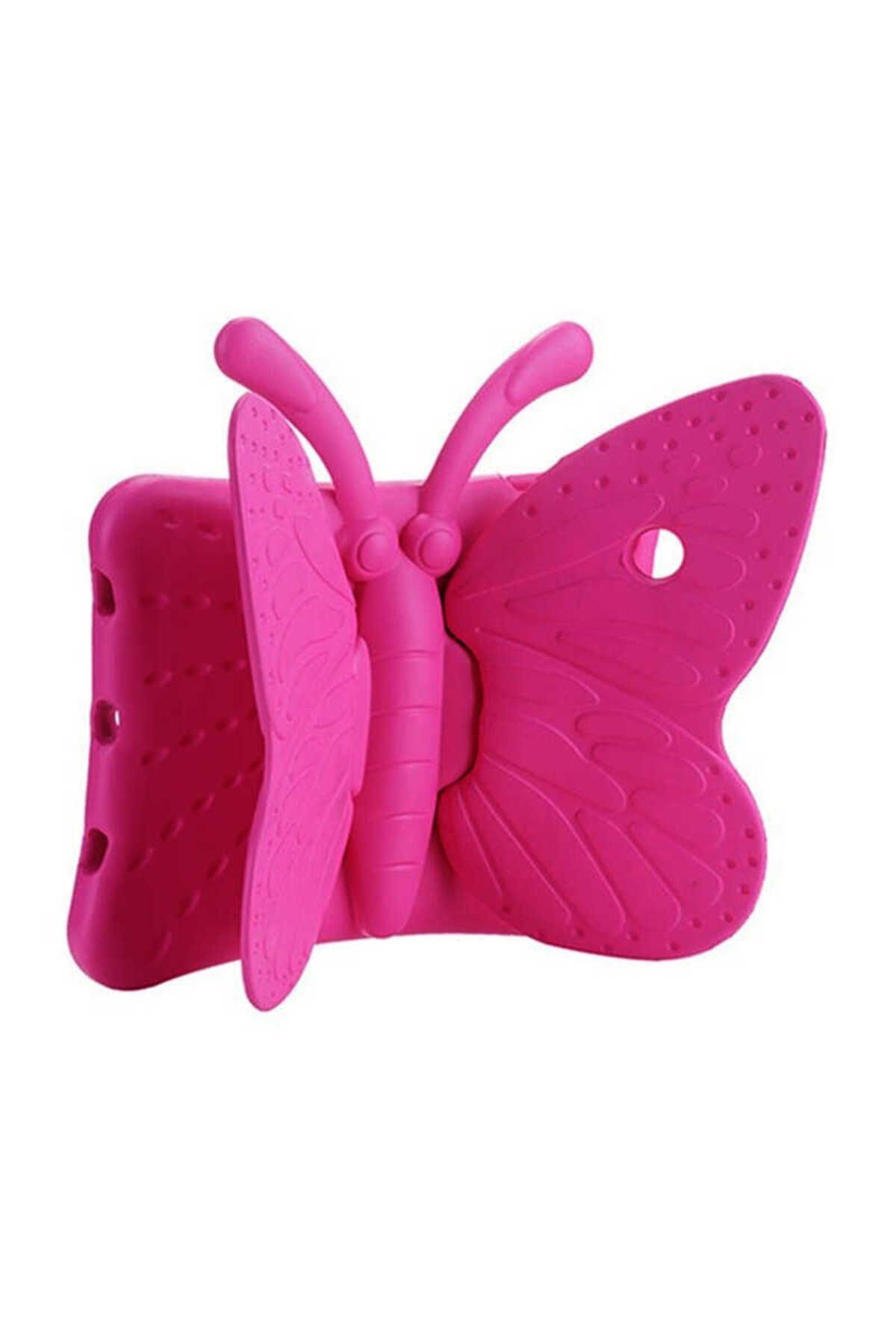 YTSGLOBAL iPad 10.2 (8.Nesil) YTSG Butterfly Standlı Tablet Kılıf - Pembe Koyu