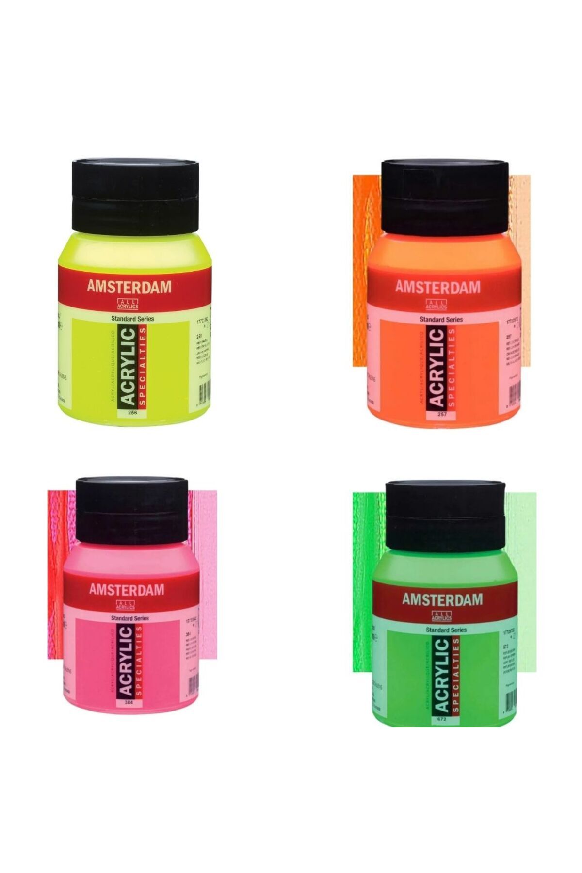 Amsterdam Akrilik Boya 500 ml Neon Renkler Seti 4'lü