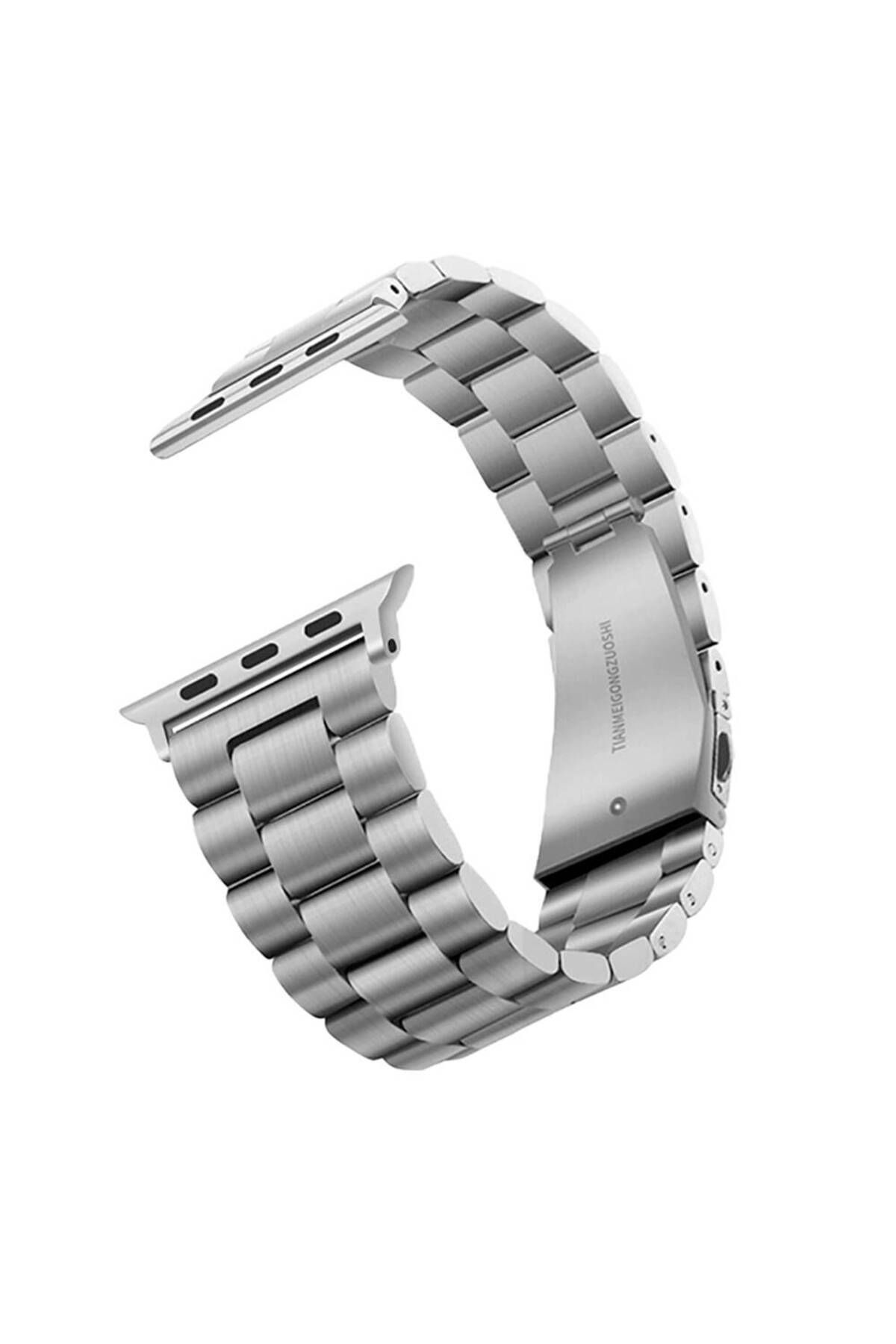 YTSGLOBAL Watch Ultra 49mm YTSG Band-04 Metal Kordon-Gümüş