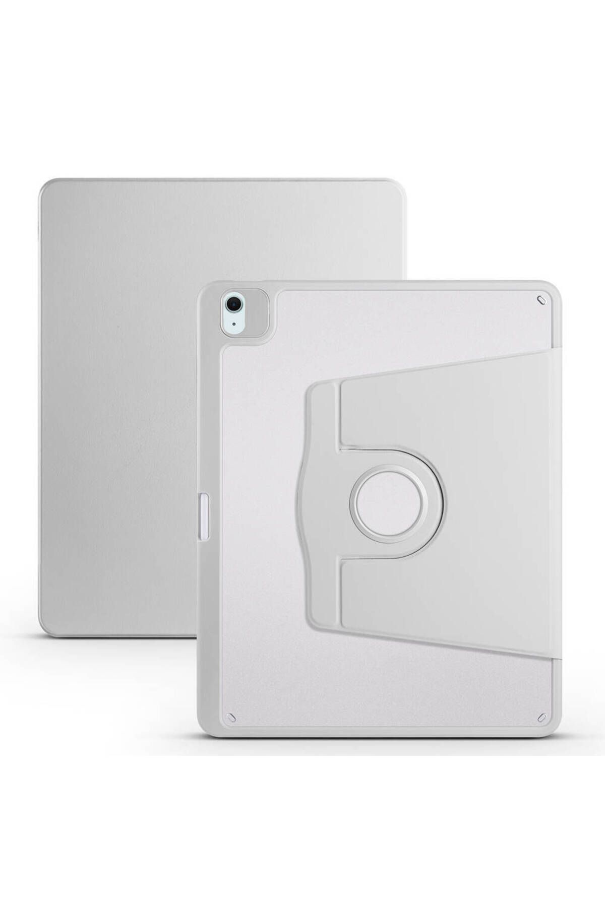 YTSGLOBAL iPad Air 13 2025 M3 Kılıf YTSG Termik Kalem Bölmeli Dönebilen Standlı Kılıf - Gri