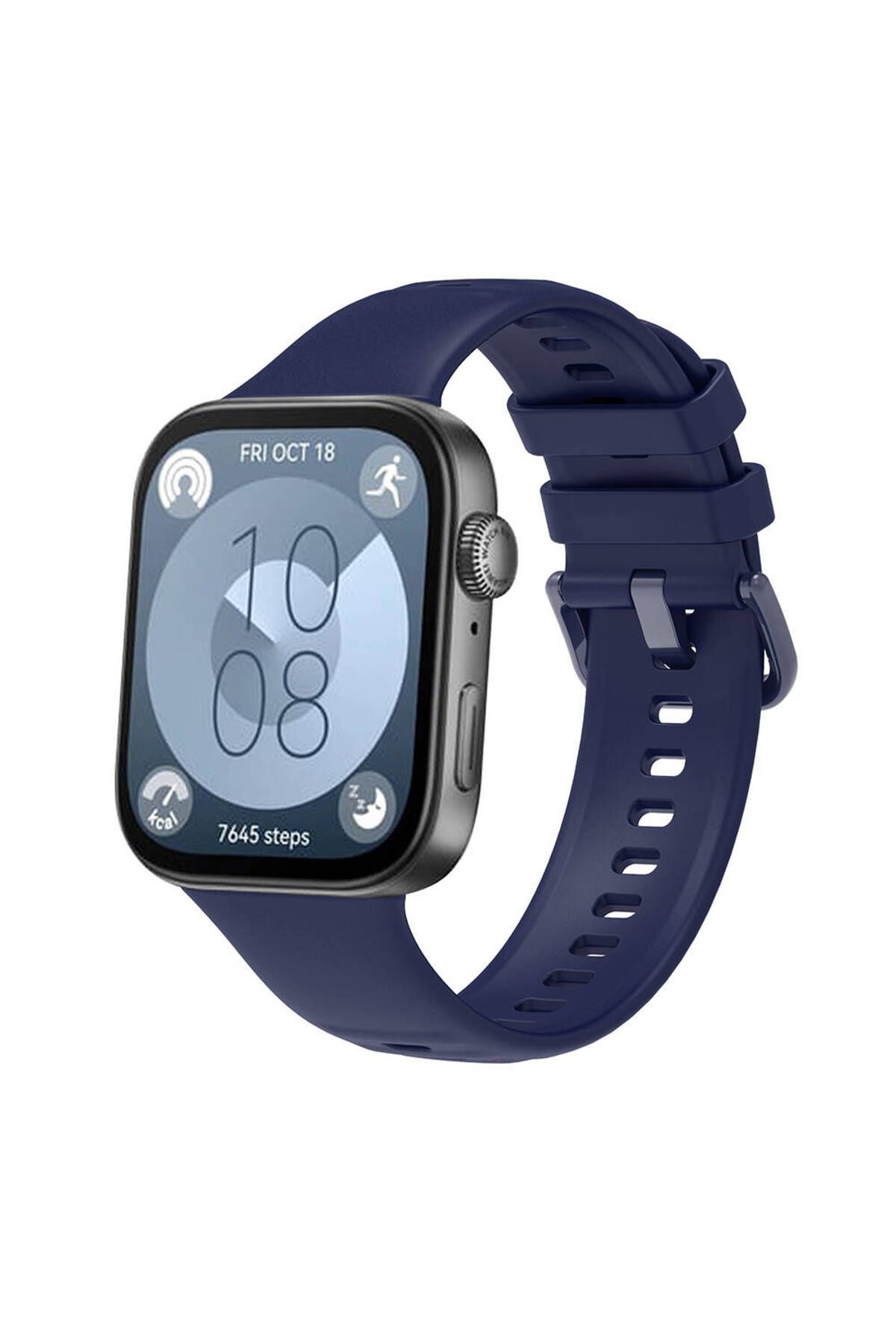 YTSGLOBAL Huawei Watch Fit 3 Band Serisi Klasik Kordon Silikon Strap Kayış-Lacivert