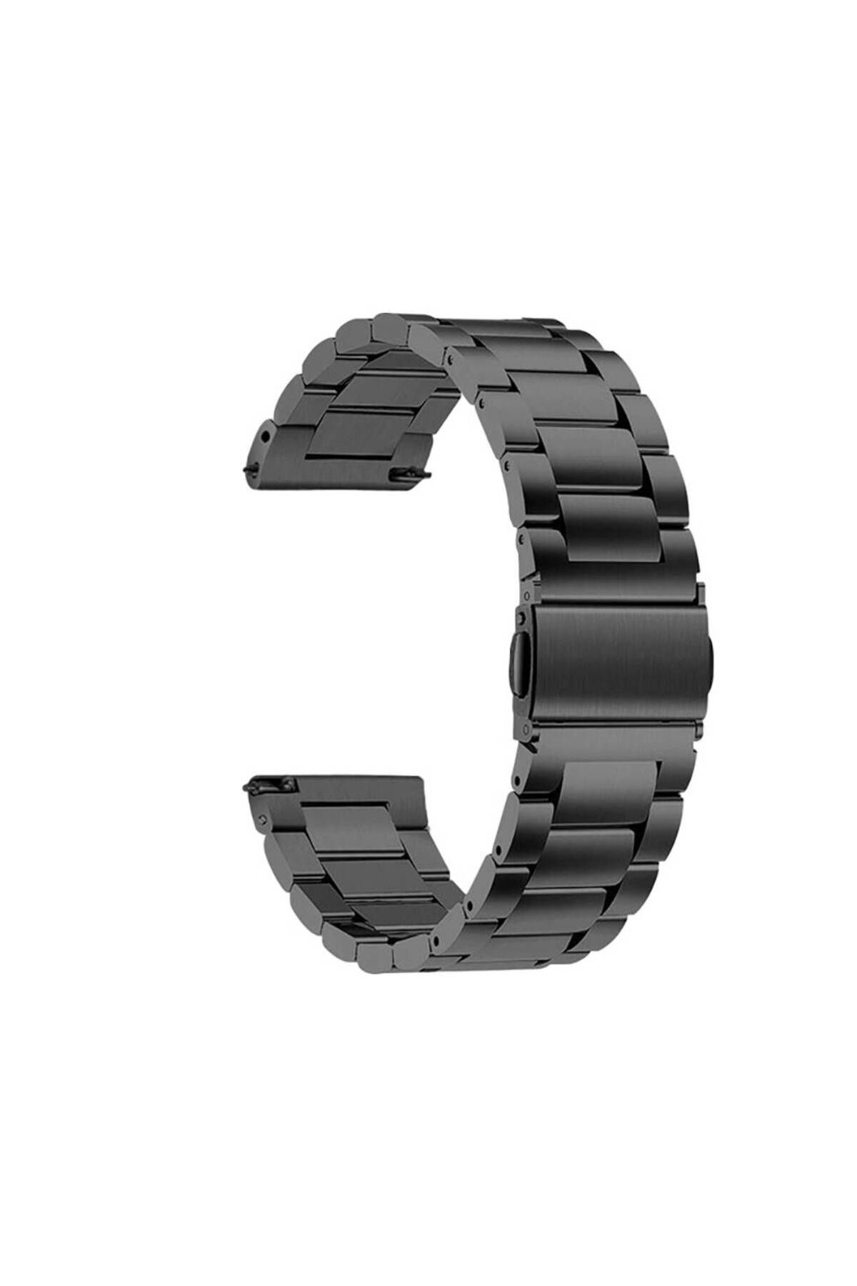 YTSGLOBAL Galaxy Watch Active 2 44mm YTSG- Band-04 20mm Metal Kordon-Siyah