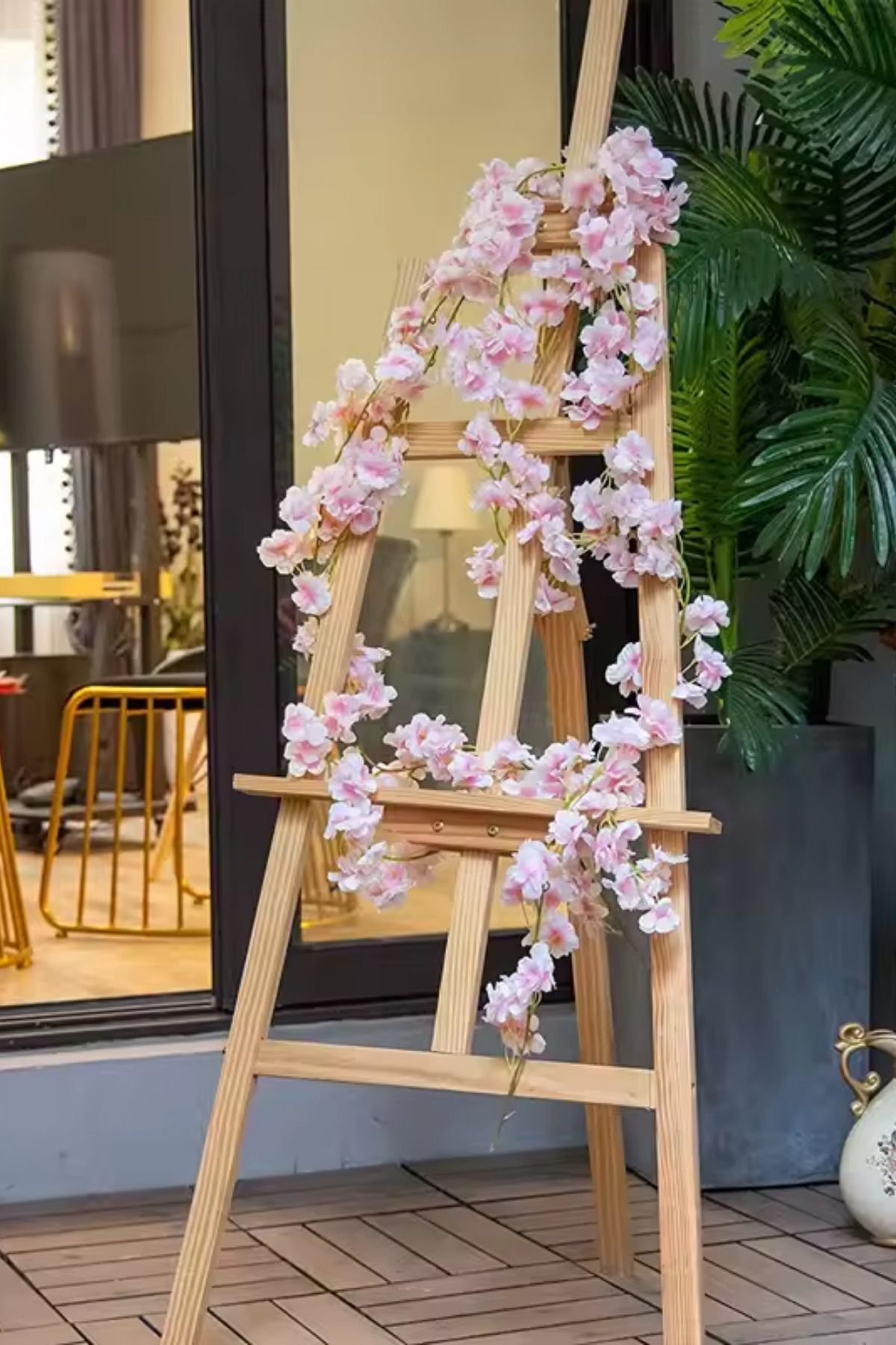 Larenya Yapay Bahardalı Sarmaşık 180 cm | Duvar, Balkon ve Düğün Dekoru | İç & Dış Mekan Kullanımı