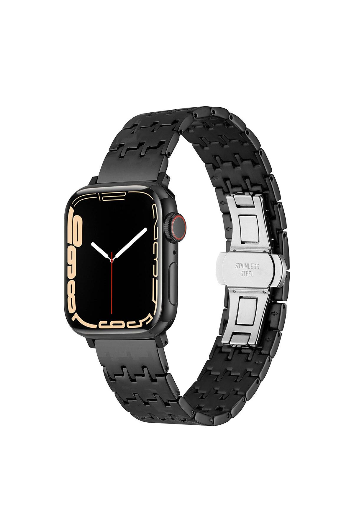 YTSGLOBAL Watch 44mm Uyumlu KRD-86 Metal YTSG Kordon-Siyah
