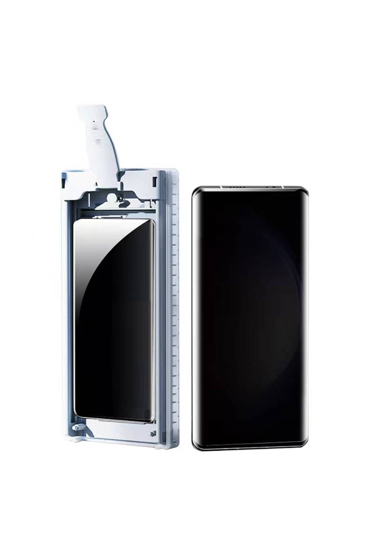 YTSGLOBAL Galaxy S23 Ultra YTSG Uygulama Aparatlı 6in1 Easy Privacy Body Ekran Koruyucu-Siyah