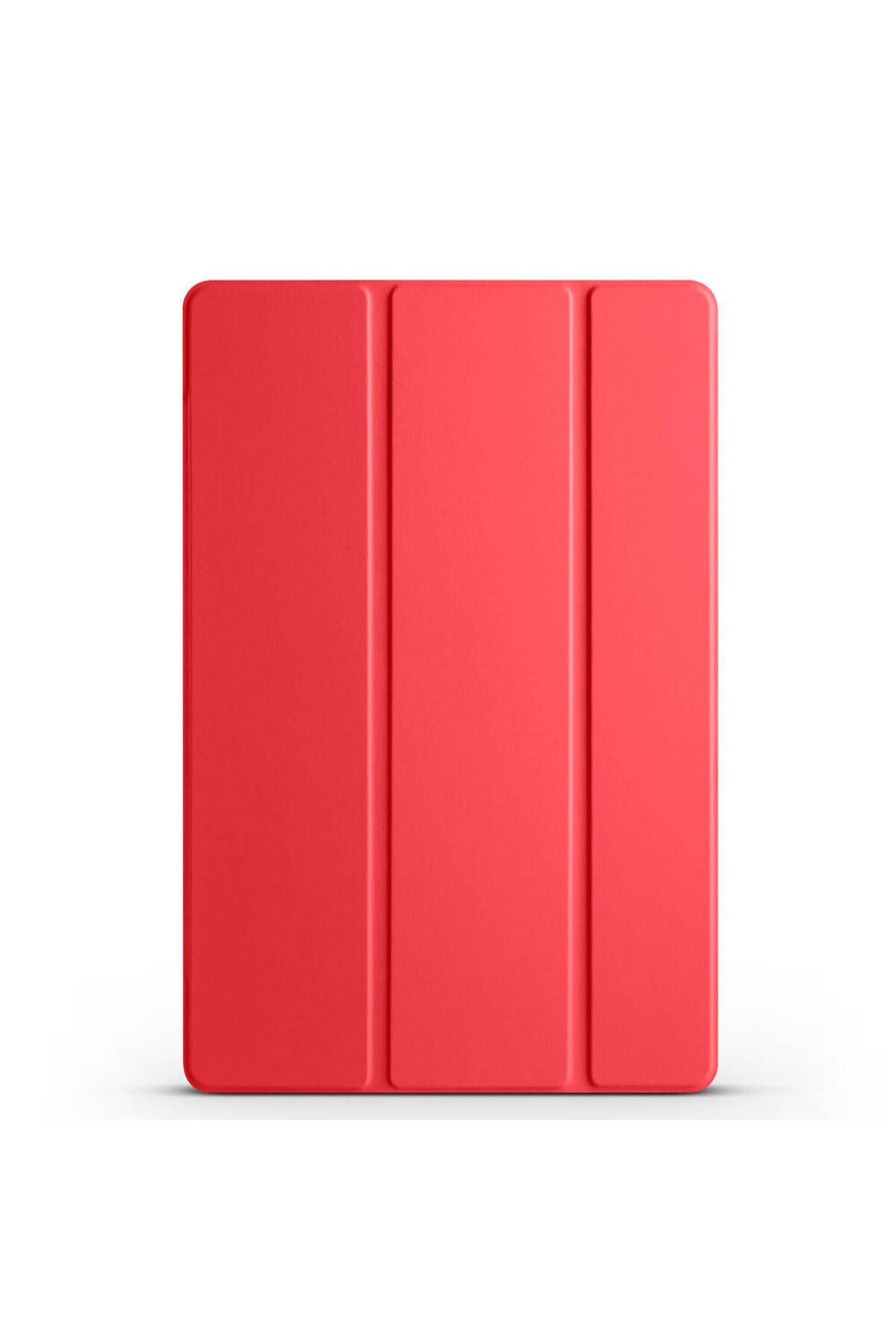 YTSGLOBAL Galaxy Tab A9 Plus Uyumlu YTSG Smart Cover Standlı 1-1 Kılıf-Kırmızı