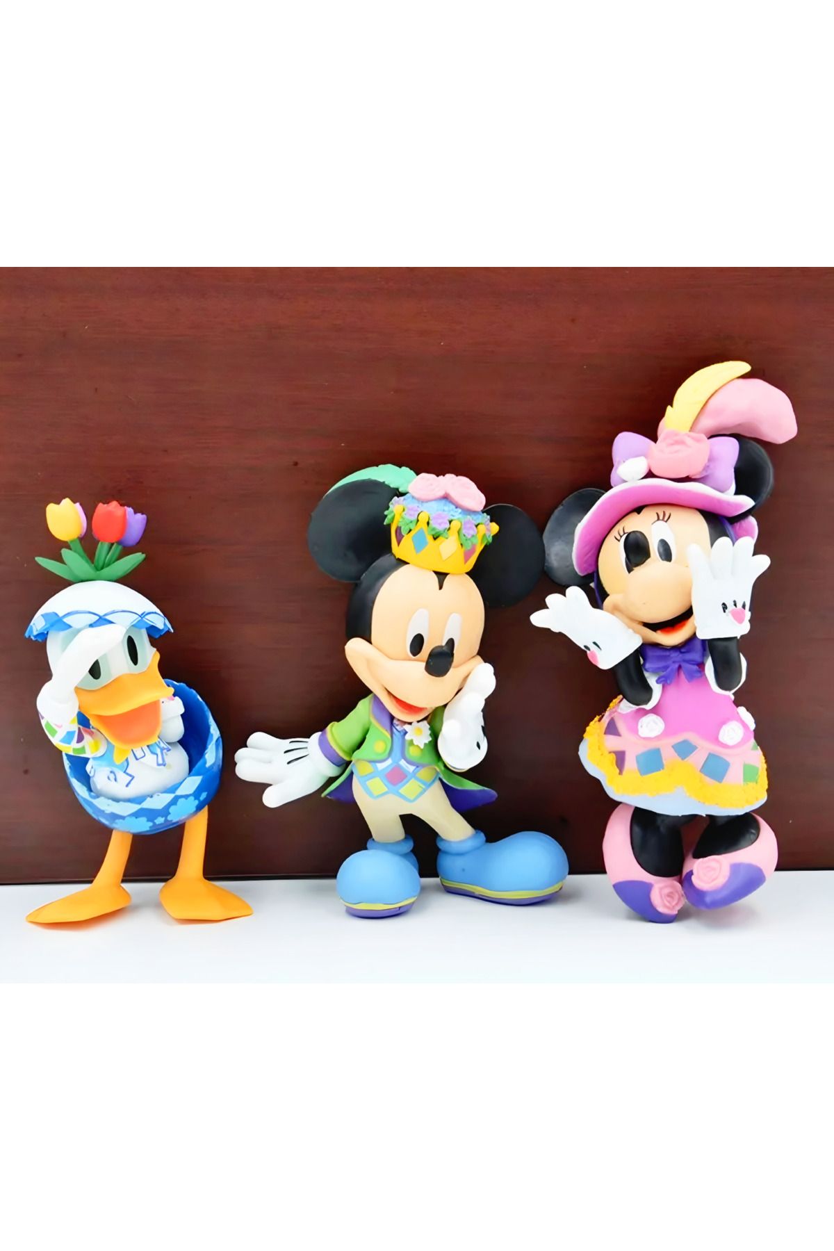 DEK Mickey Mouse , Minnie Mouse ve Donald Duck 3’lü Yaz Temalı Figür Seti 12-14 cm Koleksiyon Figür