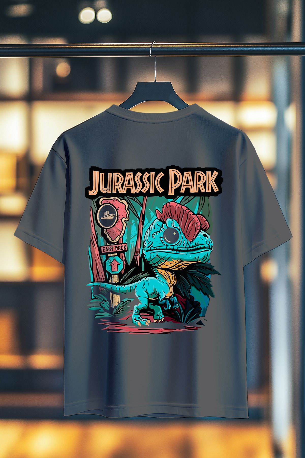 BookOrBook Jurassic Park Lost World Sırt Baskılı %100 Pamuk Premium T-Shirt