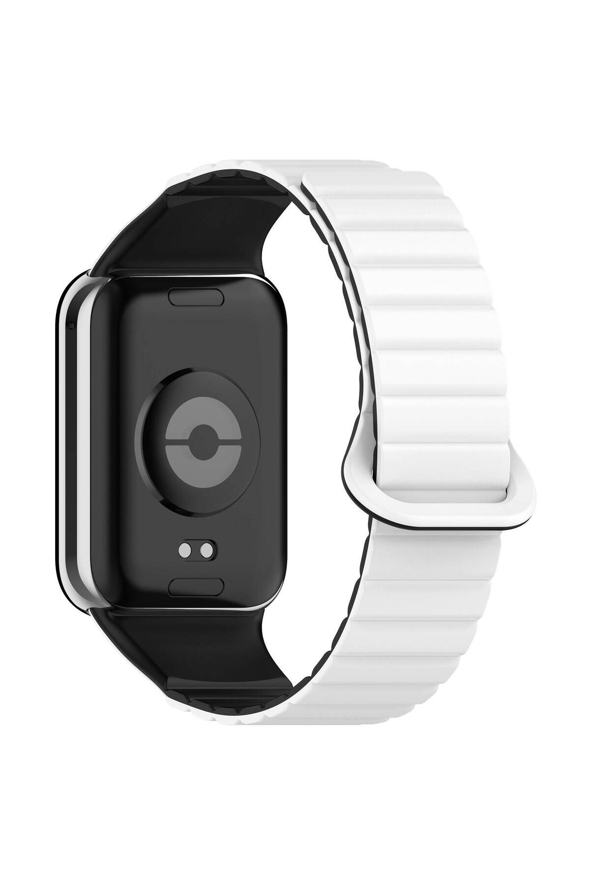 YTSGLOBAL Xiaomi Redmi Watch 4 Silikon Kordon YTSG KRD-105 Strap Kayış-Beyaz-Siyah
