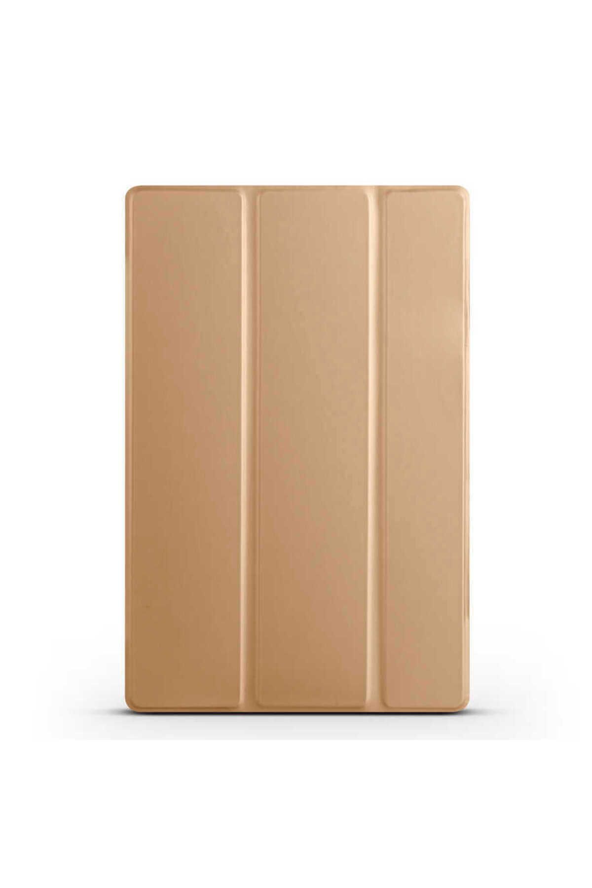 YTSGLOBAL Galaxy Tab A8 10.5 SM-X200 (2021) Uyumlu YTSG Smart Cover Standlı 1-1 Kılıf-Gold